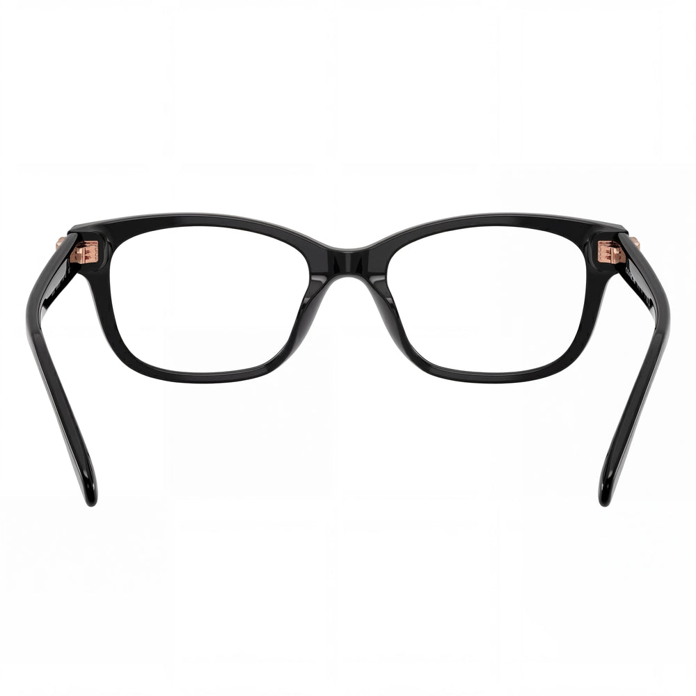Armazones para lentes de mujer Coach Hc6257u de plástico negro, ajuste universal, cuadrados, 51-18-140