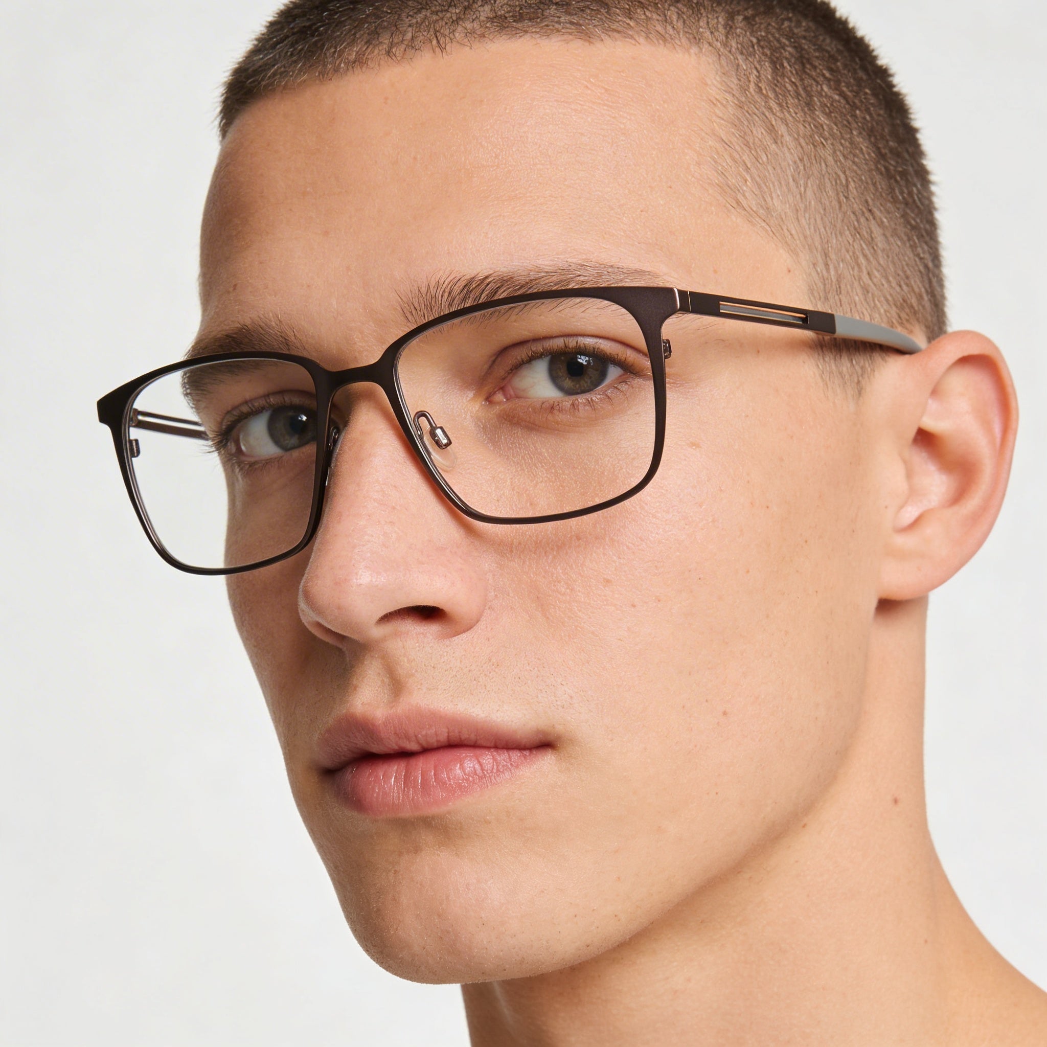 Flexon E1159 Gafas de hombre sin acetato, gris oscuro mate, 54-18-145, Photo 5