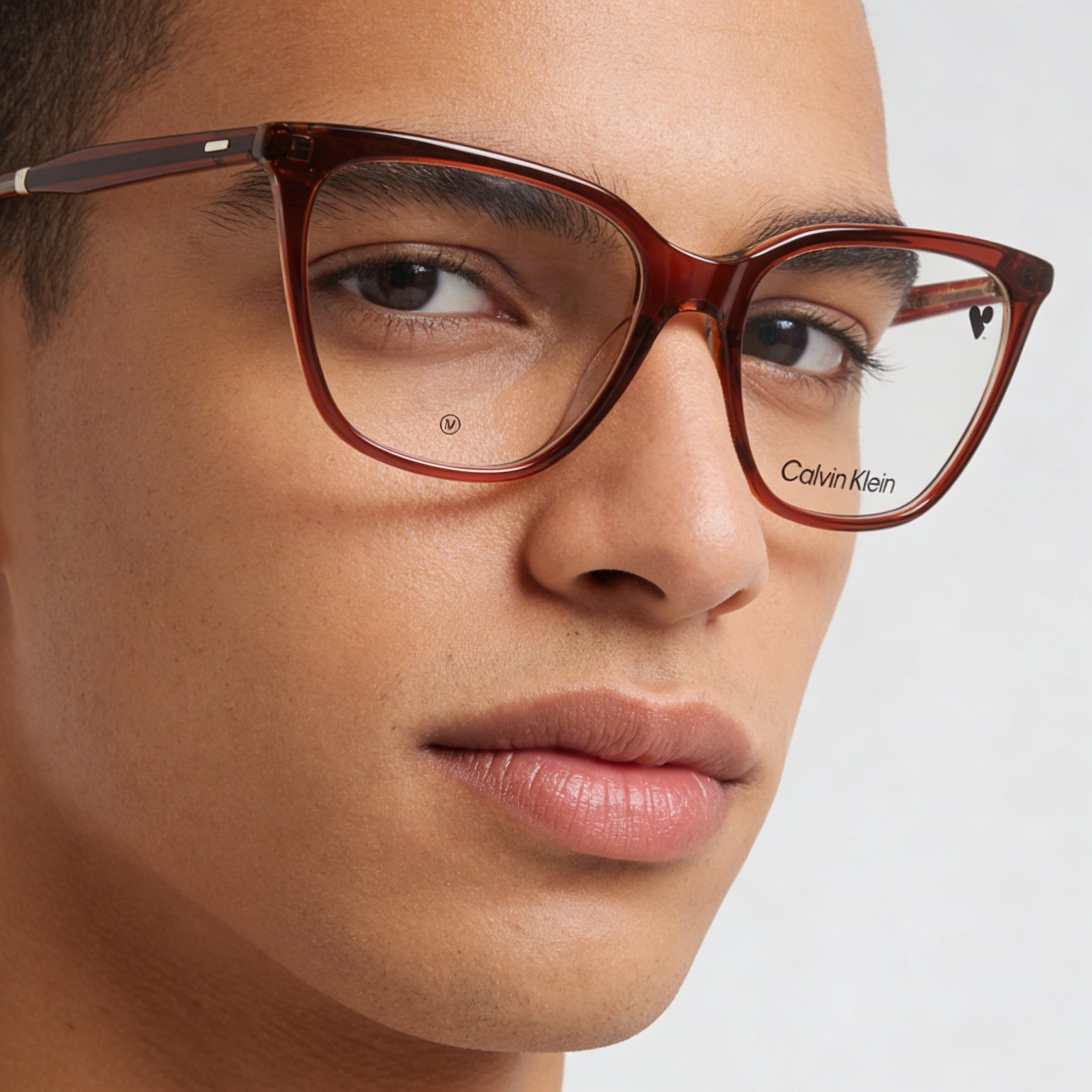 Calvin Klein Ck23513 Unisex Metal Frame Eyewear featuring Polycarbonate Lenses in Rose, Size 54mm, Photo 4