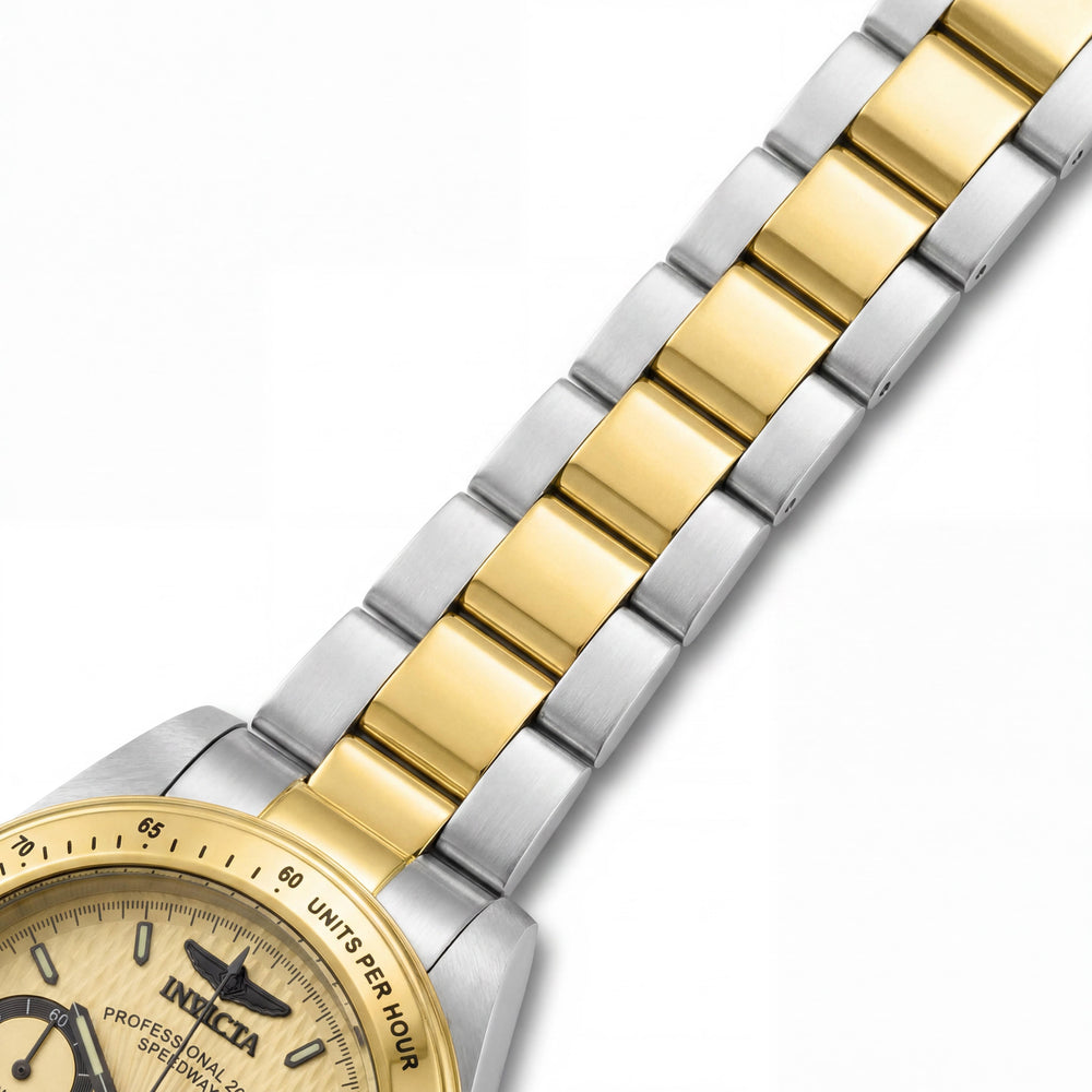 Invicta 14930 Cronógrafo Reloj de Acero Inoxidable Dorado de Dos Tonos de 39 mm para Hombre con Detalles Bañados en Oro de 18k y Esfera Dorada