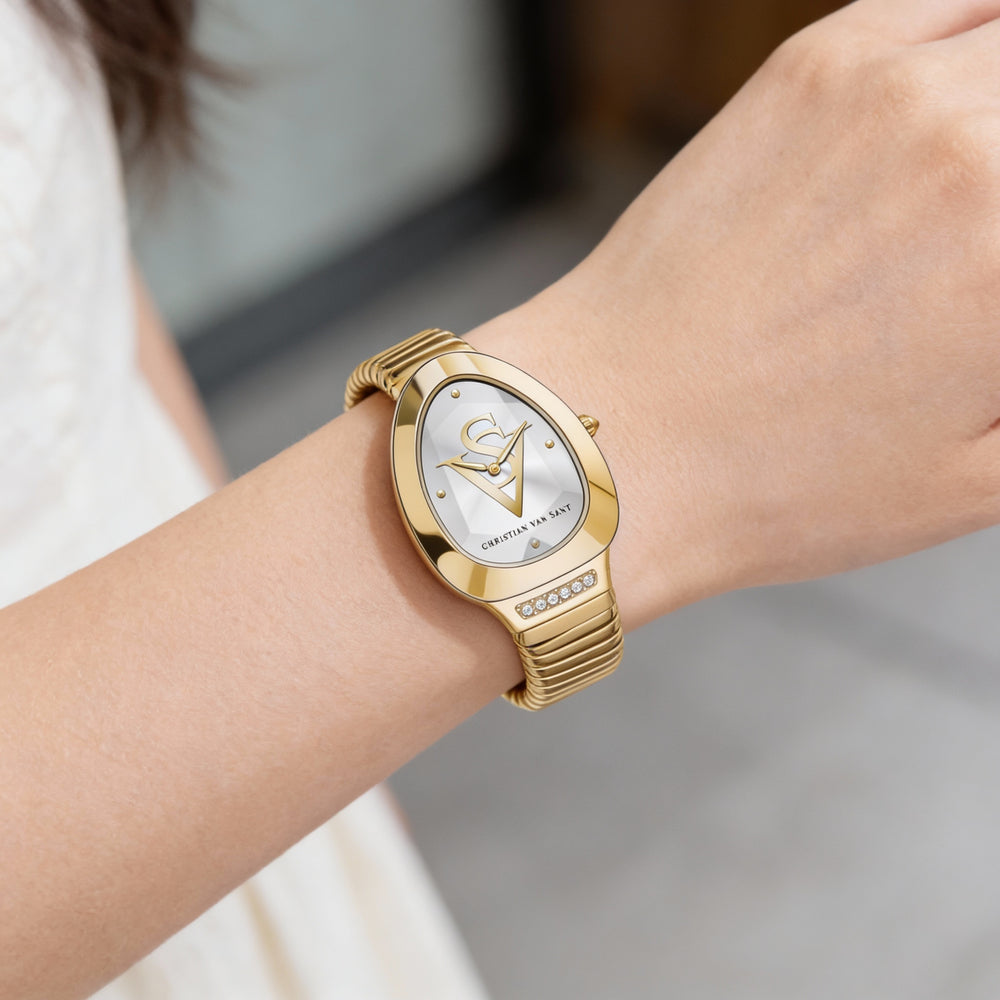 Christian Van Sant Classic Women's Silver Stainless Steel Quartz Watch