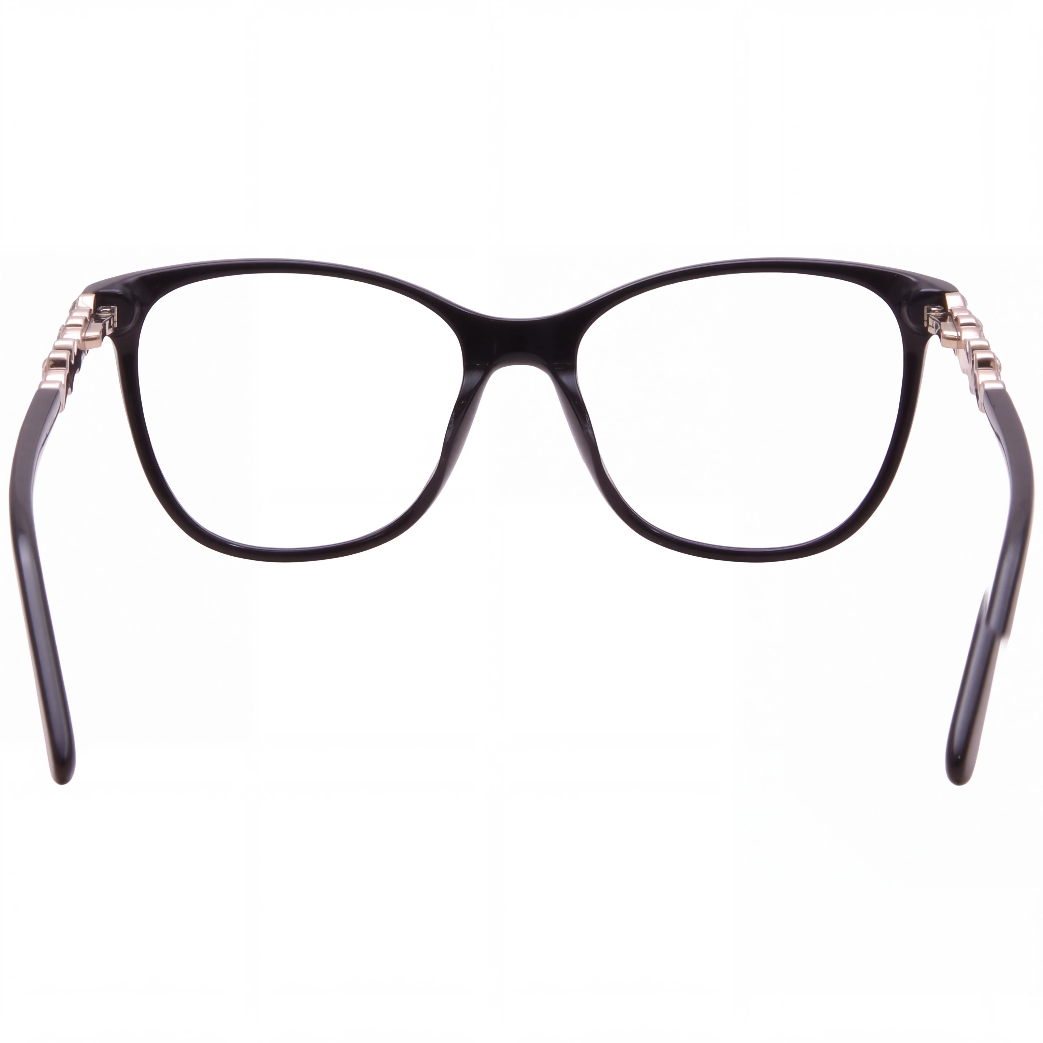 Gafas para hombre bebe con montura de plástico negro y lentes transparentes, tamaño 52-16-140, Photo 3