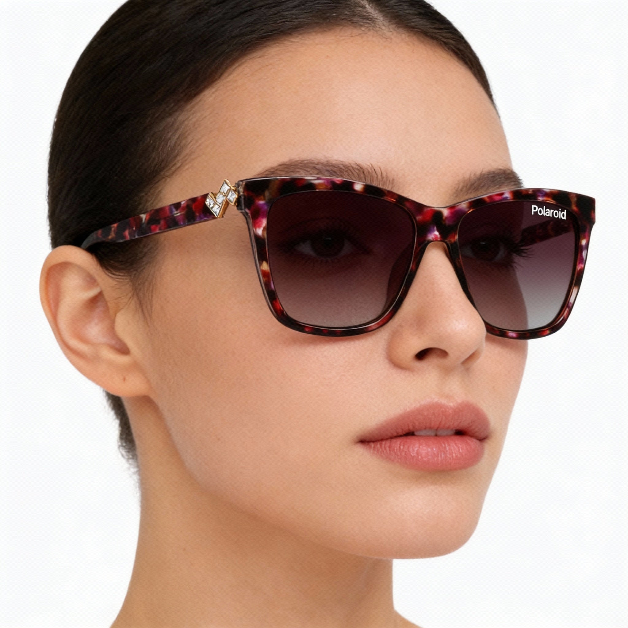 Polaroid Pld 4078/S/X Women's Polarized UV Protection Polycarbonate Sunglasses Burgundy Havana 56mm, Photo 4