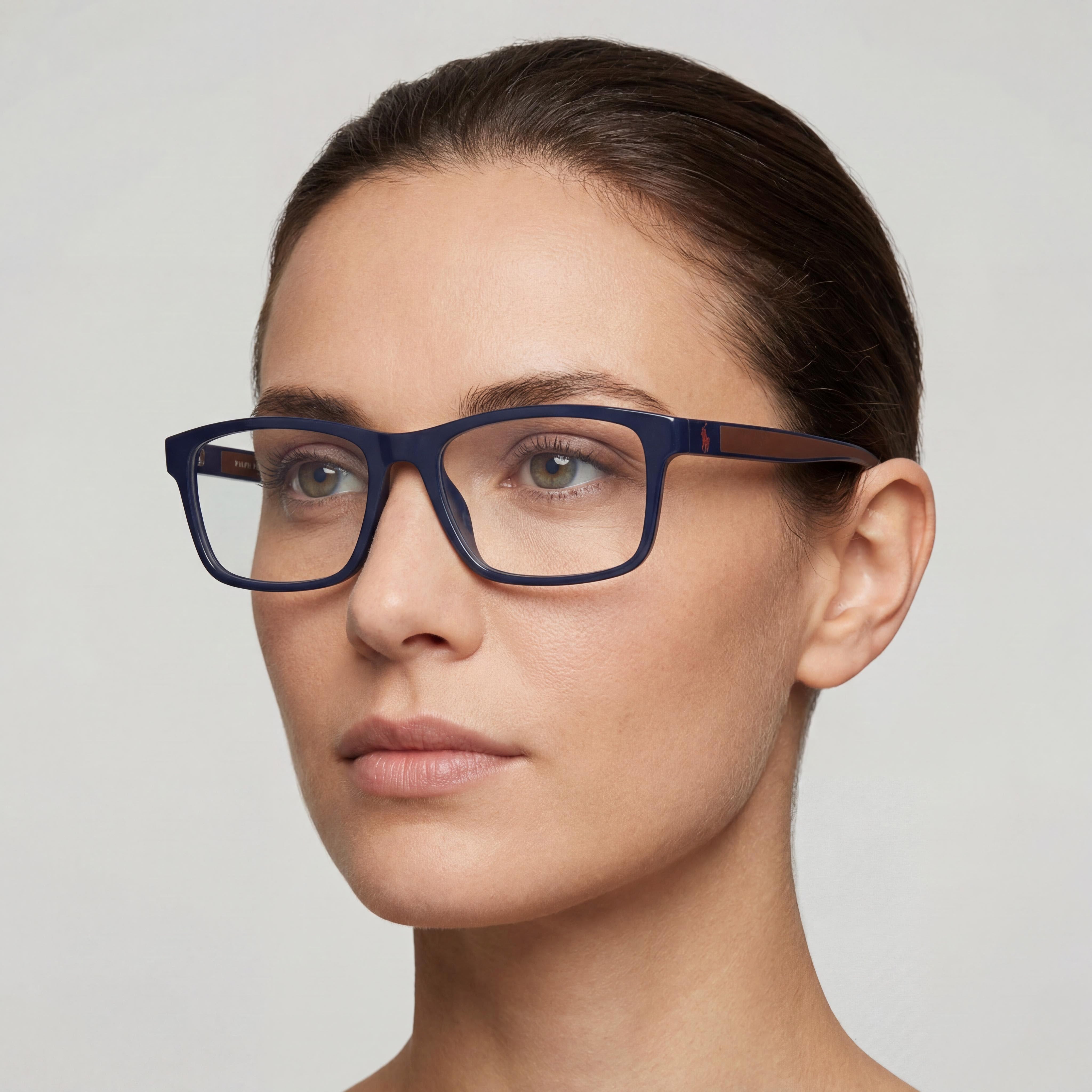 POLO RALPH LAUREN Ph2274u Montura de Plástico para Gafas Graduadas de Mujer Ajuste Universal Azul Marino Brillante 54mm, Photo 3