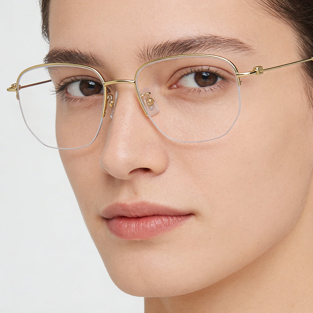 Gafas Hugo Boss de Estilo Casual Unisex Montura de Acero y Aleación Dorada Lente de Policarbonato No Polarizada Lente de 54 mm