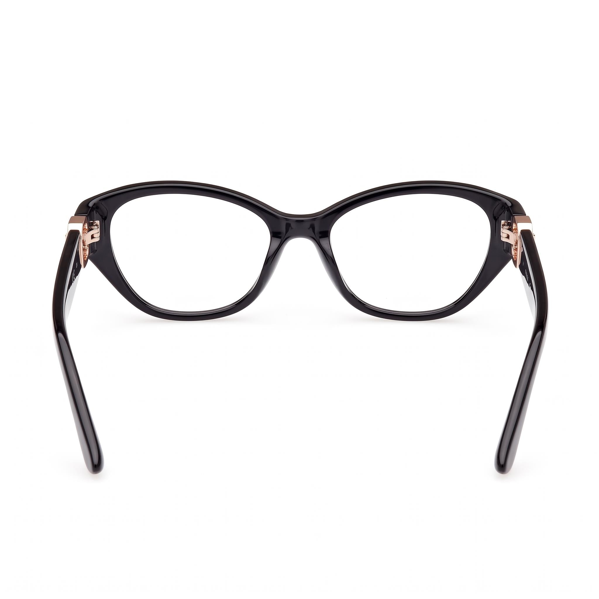 GUESS Women's Gu50119 Shiny Black Plastic Frame Clear Polycarbonate Lens Eyewear 51mm, Photo 4