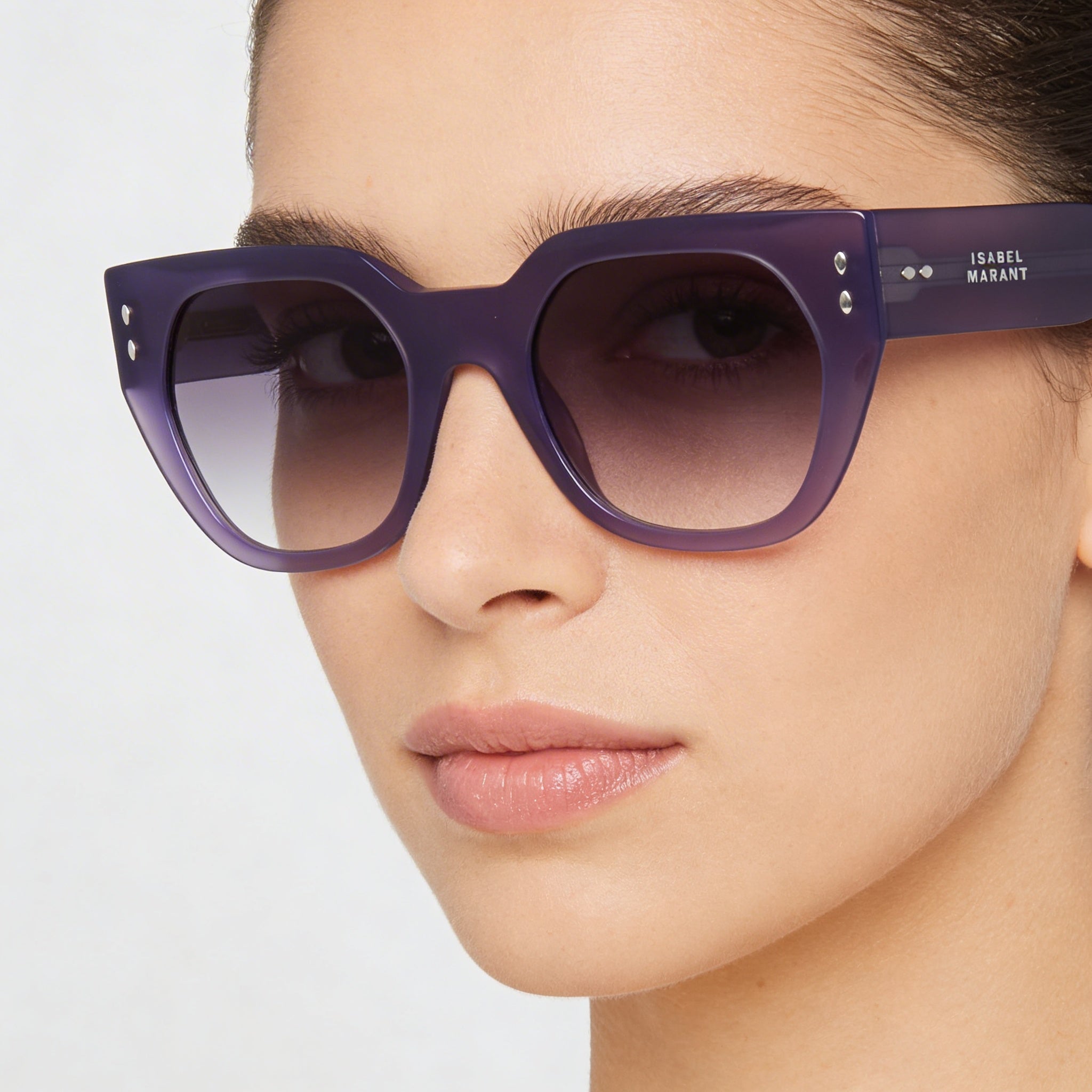 Isabel Marant Gafas de Sol de Acetato Modernas para Mujer Lilas Grises de Acetato con Lentes Sombreadas Gris Oscuro de 53 mm, Photo 5