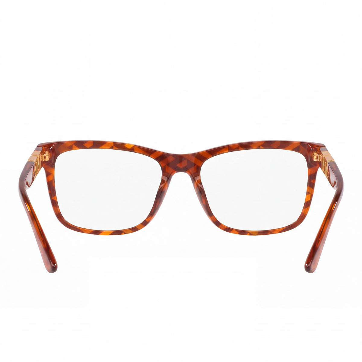 Gafas unisex Versace, montura de plástico con estampado de monograma habana, ancho de lente 55 mm, puente 17 mm, varilla 145 mm, Photo 3