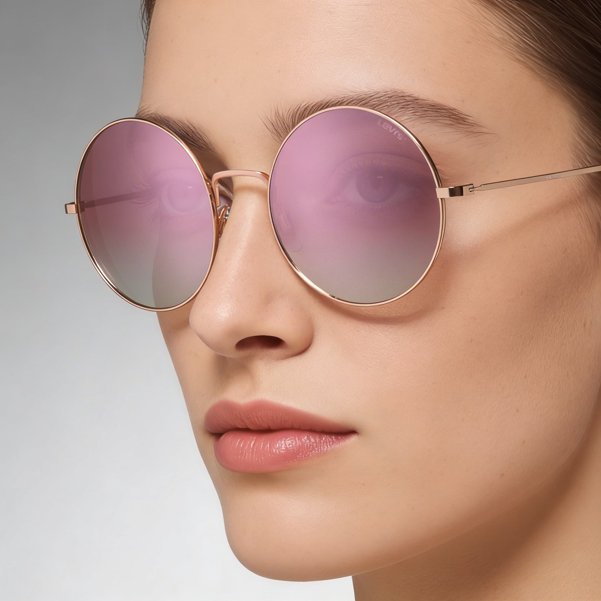 Gafas de sol Levi's Lv 1011/S para mujer, ovaladas, de acero aleado, color dorado y cobre, sin polarizar, con protección UV, 55 mm, Photo 3