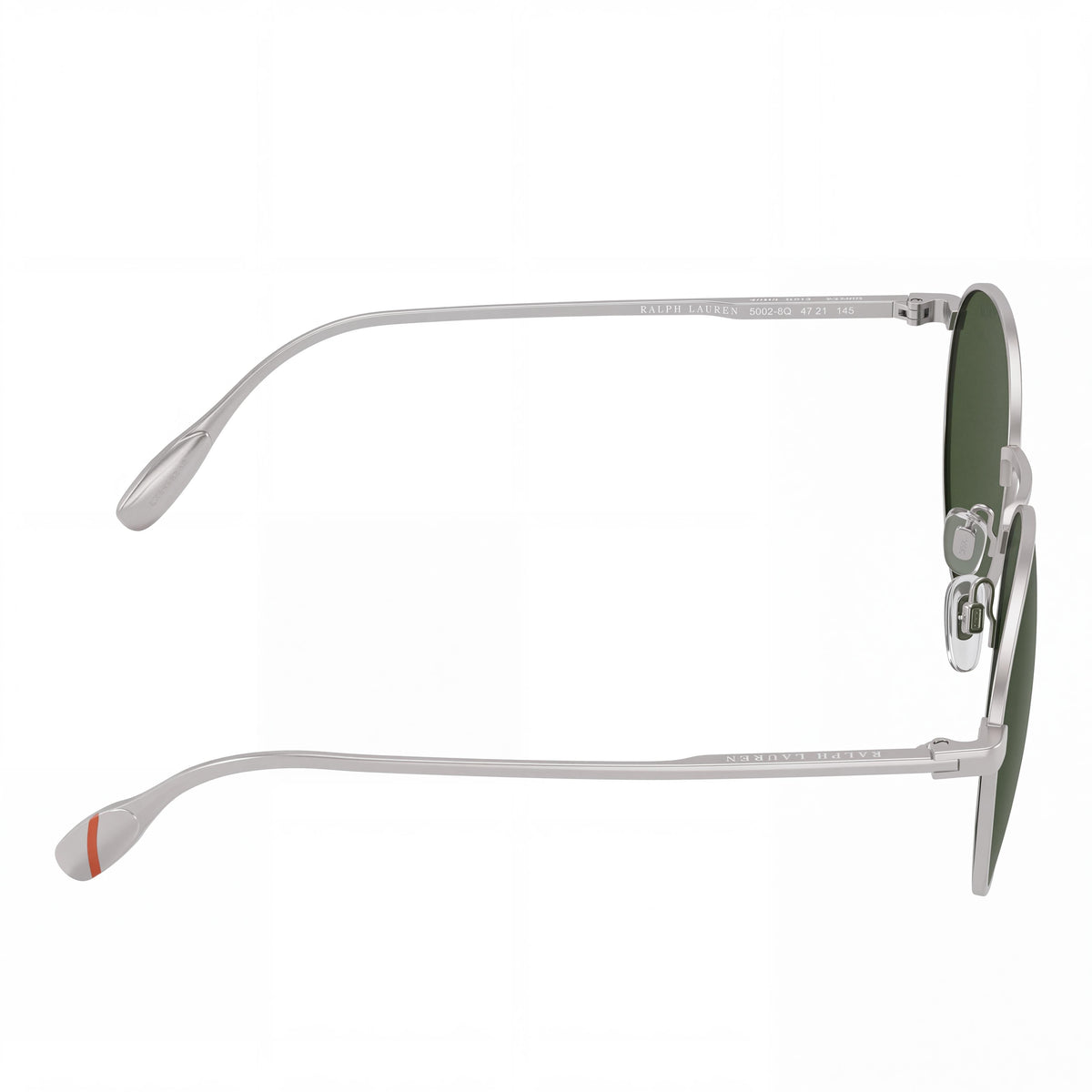 Gafas de sol para mujer POLO RALPH LAUREN PH3158 de metal no polarizadas en color plata cepillada y verde botella, 53 mm, Photo 3