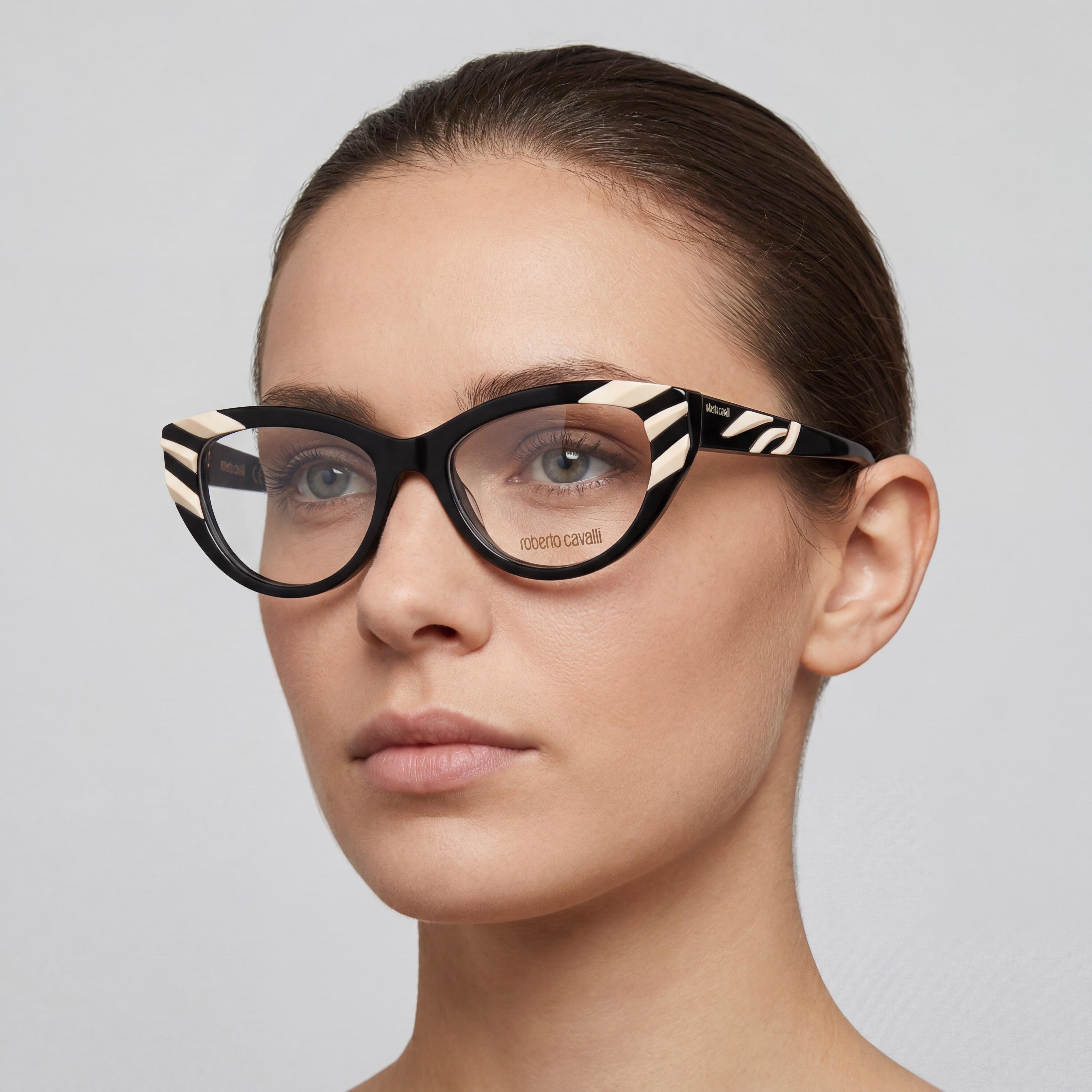 ROBERTO CAVALLI Unisex Women's Reading Glasses Acetate Dark Havana Frame White Lenses 50-18-135mm, Photo 5