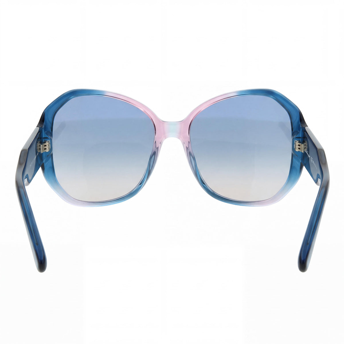 Salvatore SF942S Women's Oversized Antique Classic Acetate Blue Antique Rose Gradient Sunglasses 61mm UV Protection, Photo 3