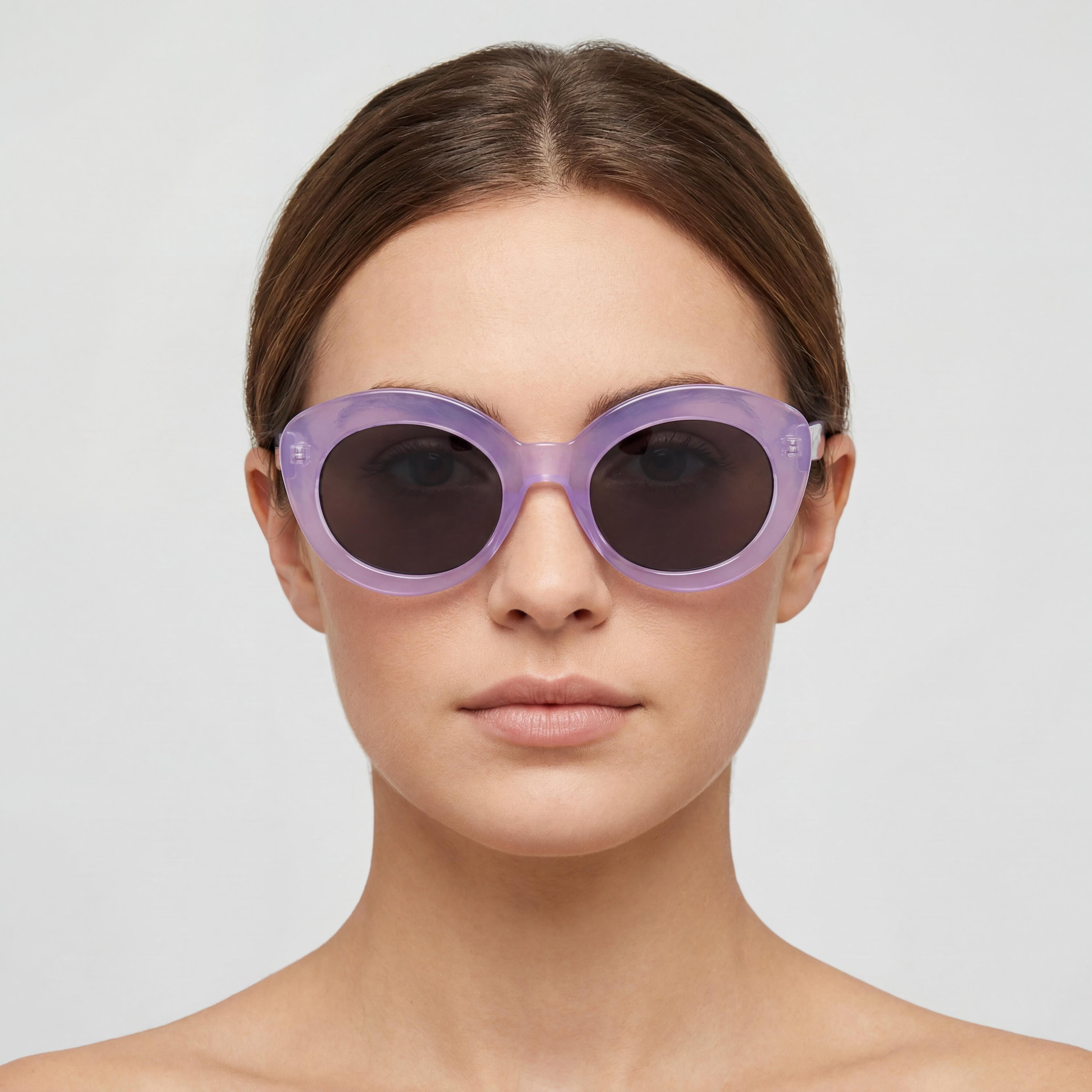 PRIVÉ REVAUX No Concept Women's Lilac Propionate Frame Grey UV Protected Sunglasses 50-22-145, Photo 5