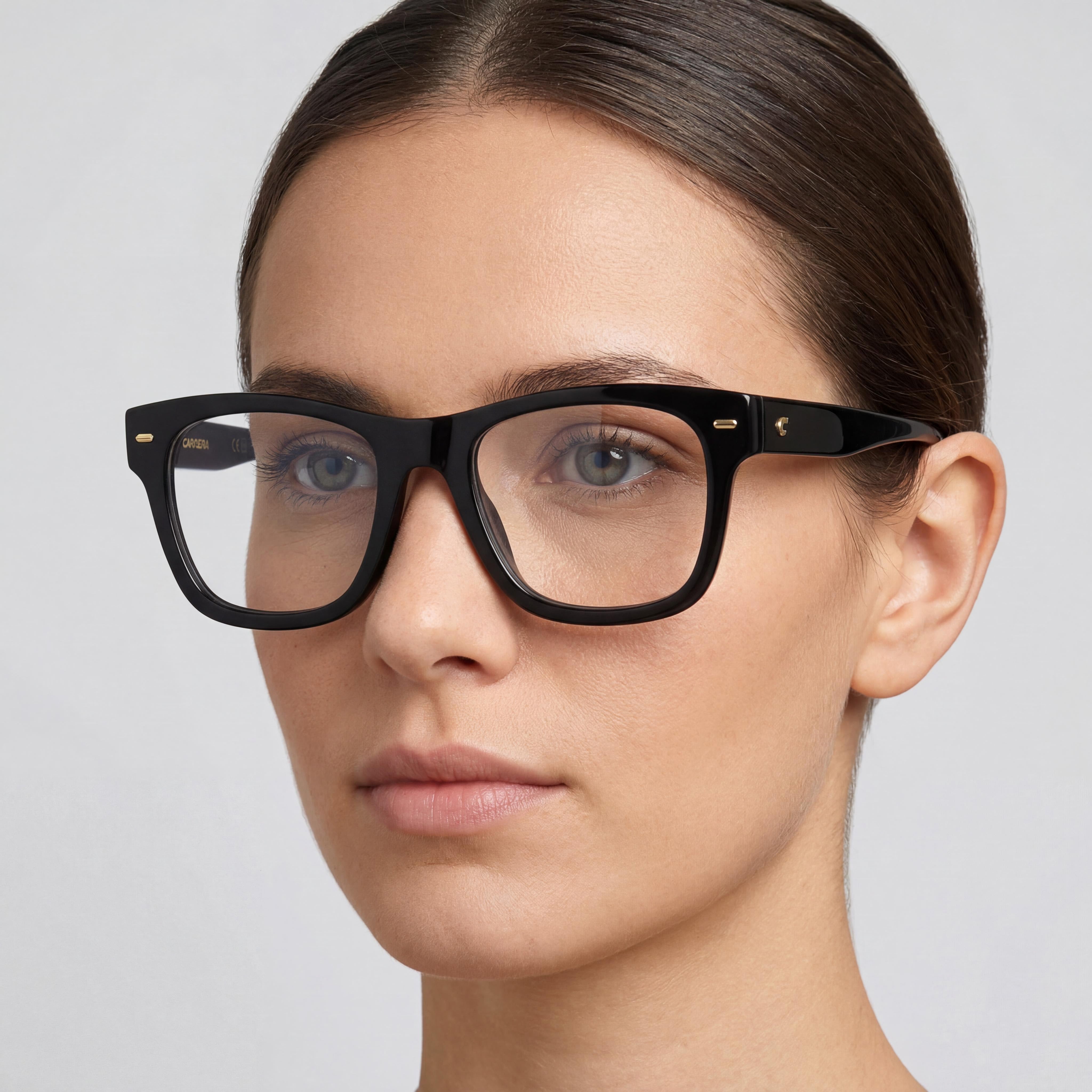 Carrera Carrera 3021 Women's Black Plastic Frame Eyeglasses 52mm Lens Width, 19mm Bridge, 140mm Temple Length, Photo 5