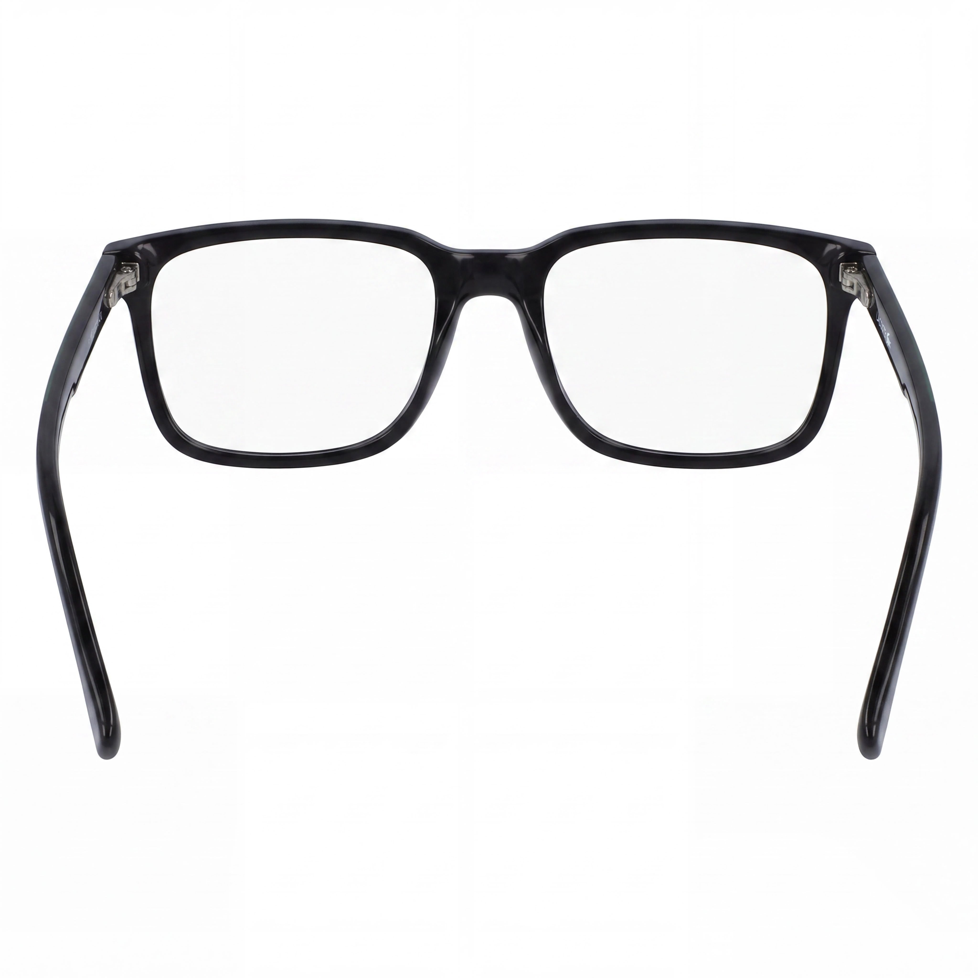 Lacoste Casual Men's Black Frame Optical Eyeglasses with Transparent Plastic Lenses 57-18-145, Photo 4