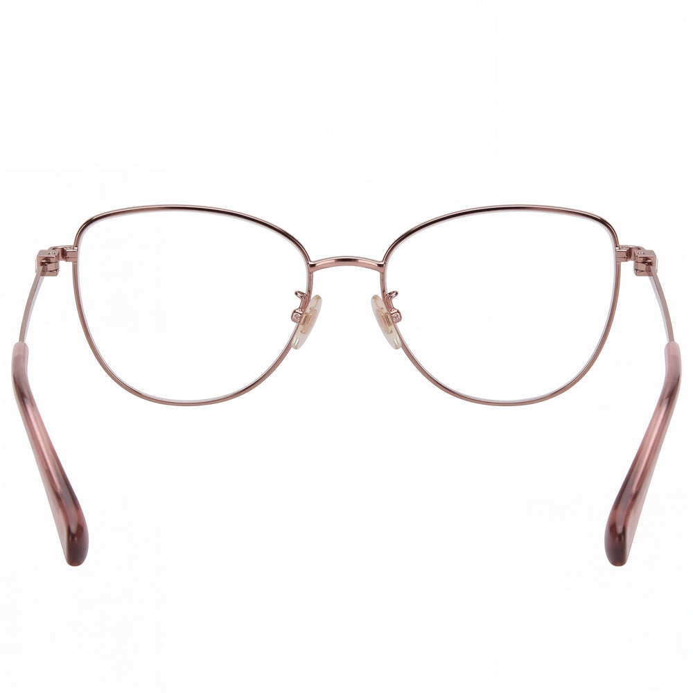 MaxMara Casual Women's Eyeglasses with Metal Frame in Light Bronze Finish, featuring a 53-16-140 Size