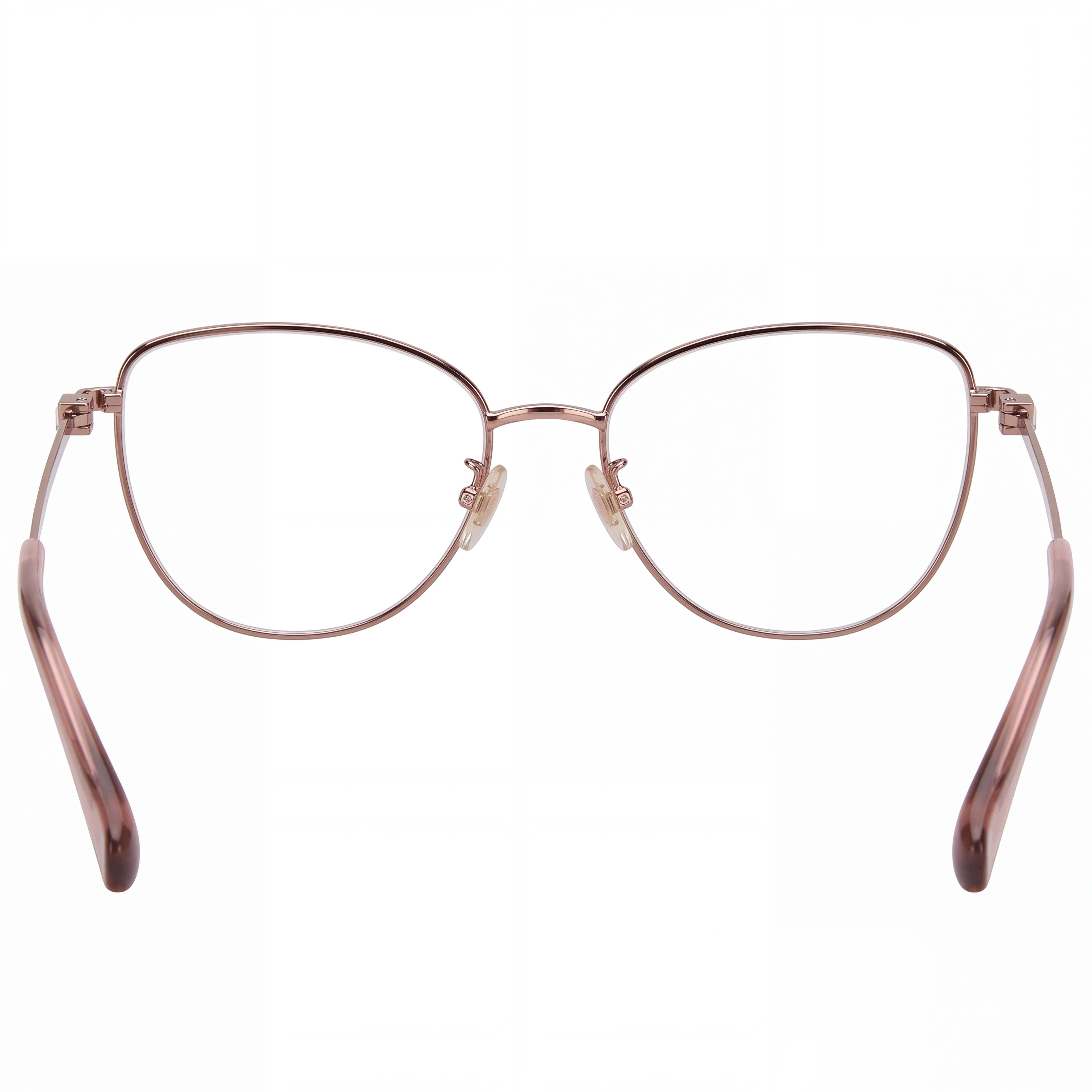 Gafas casuales de mujer MaxMara con montura de metal en acabado bronce claro, tamaño 53-16-140, Photo 2