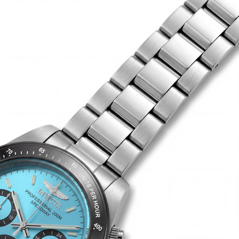 Invicta Reloj de cuarzo cronógrafo para hombre 15589, caja de acero inoxidable de 39 mm, esfera azul luminosa