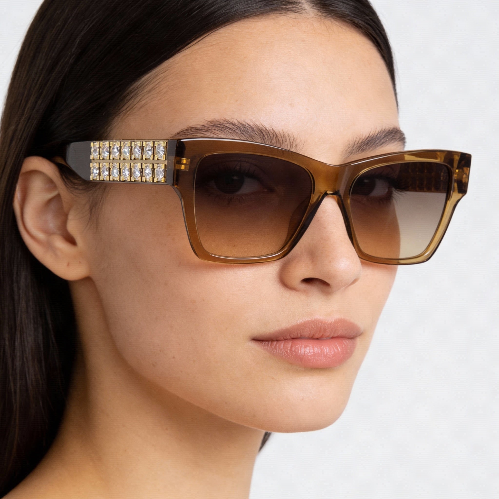 Givenchy Casual Women's Acetate Frame Sunglasses Shiny Beige Smoke Lens UV 400 54mm, Photo 5
