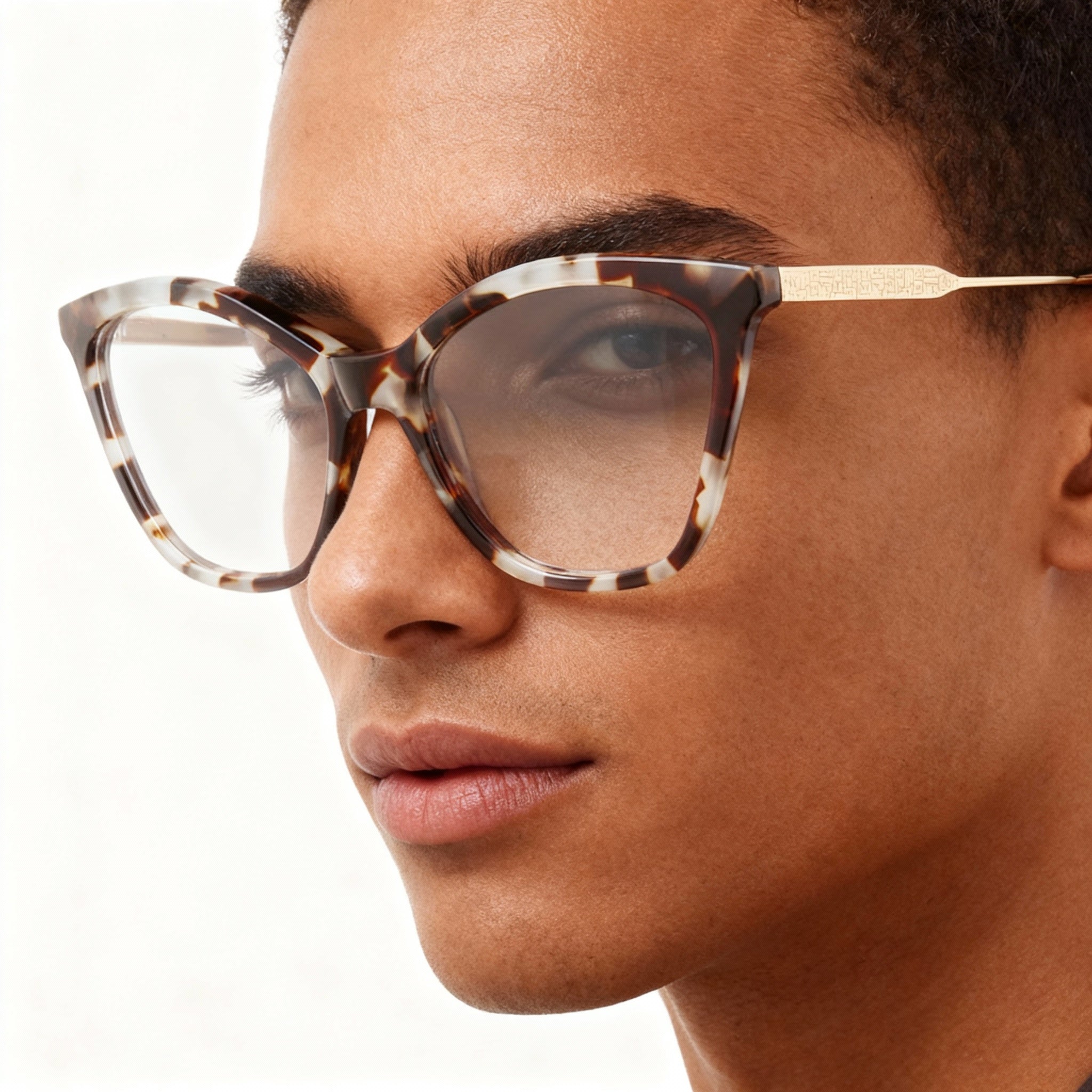 Longchamp LO2692 Unisex Casual Butterfly Plastic Eyeglasses, Havana Aqua Frame, 54mm Polycarbonate Non-polarized Lenses, Photo 5