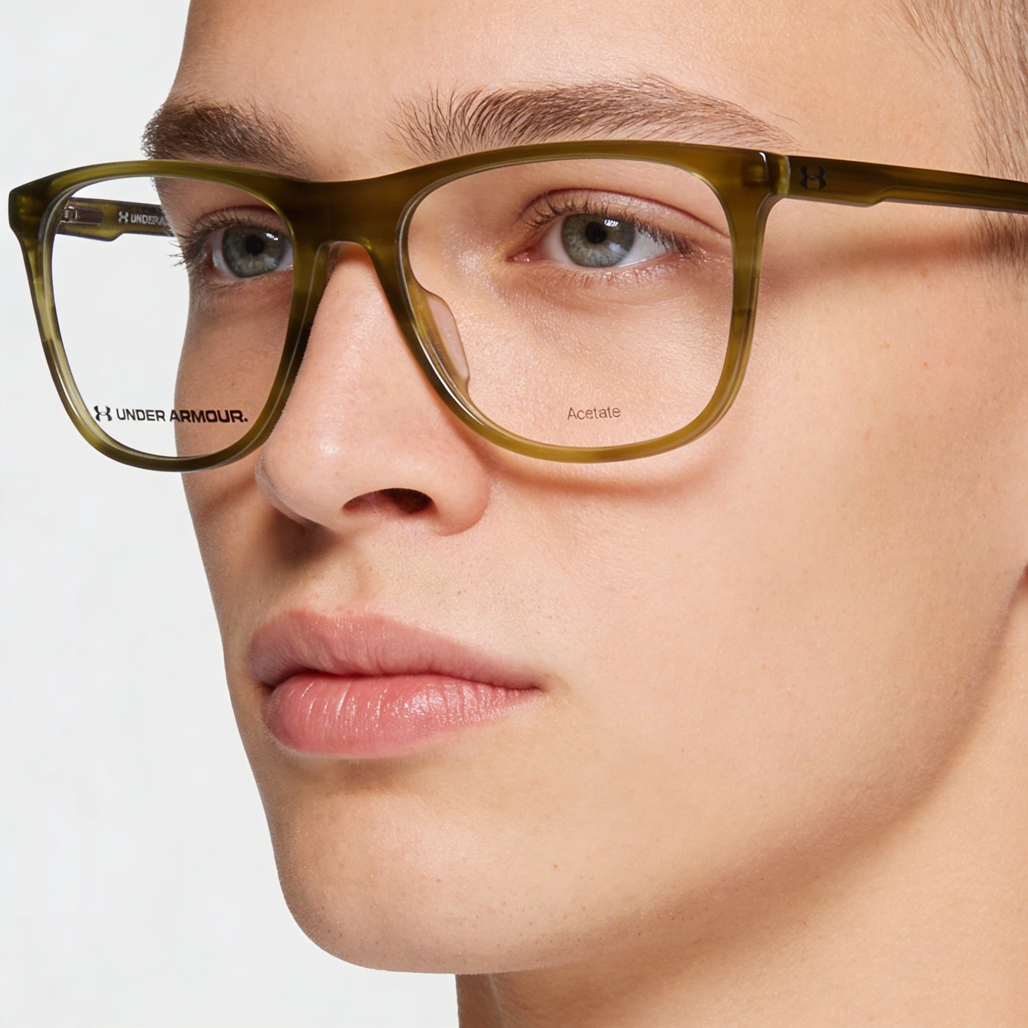 Under Armour Ua 5018/G Unisex Durable Lightweight Plastic Eyeglasses Olive Horn Frame 54-17-145mm, Photo 3