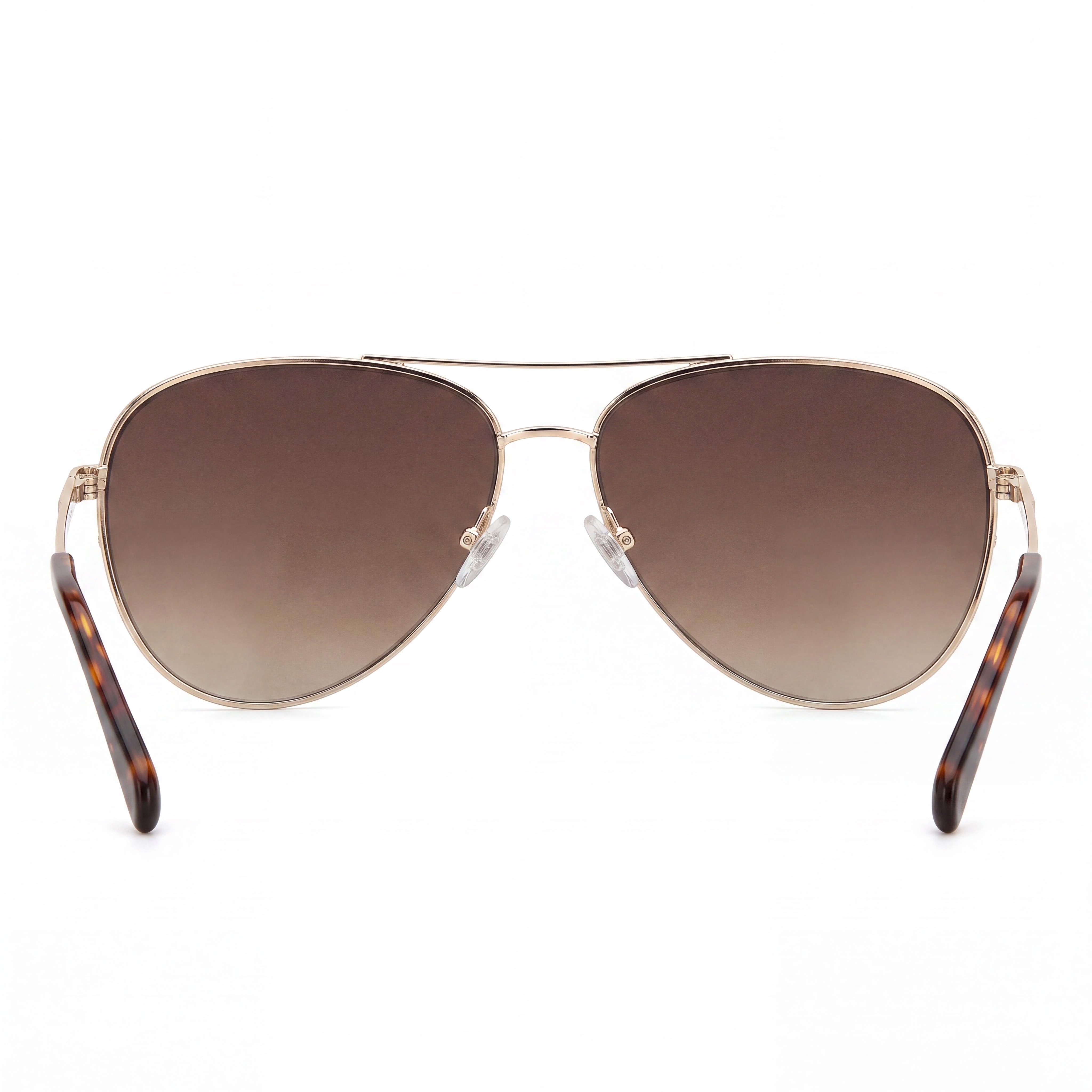 Fossil Women's Pilot Sunglass Stainless Steel Gold Brown Havana Polycarbonate UV Protection 58mm, Photo 4