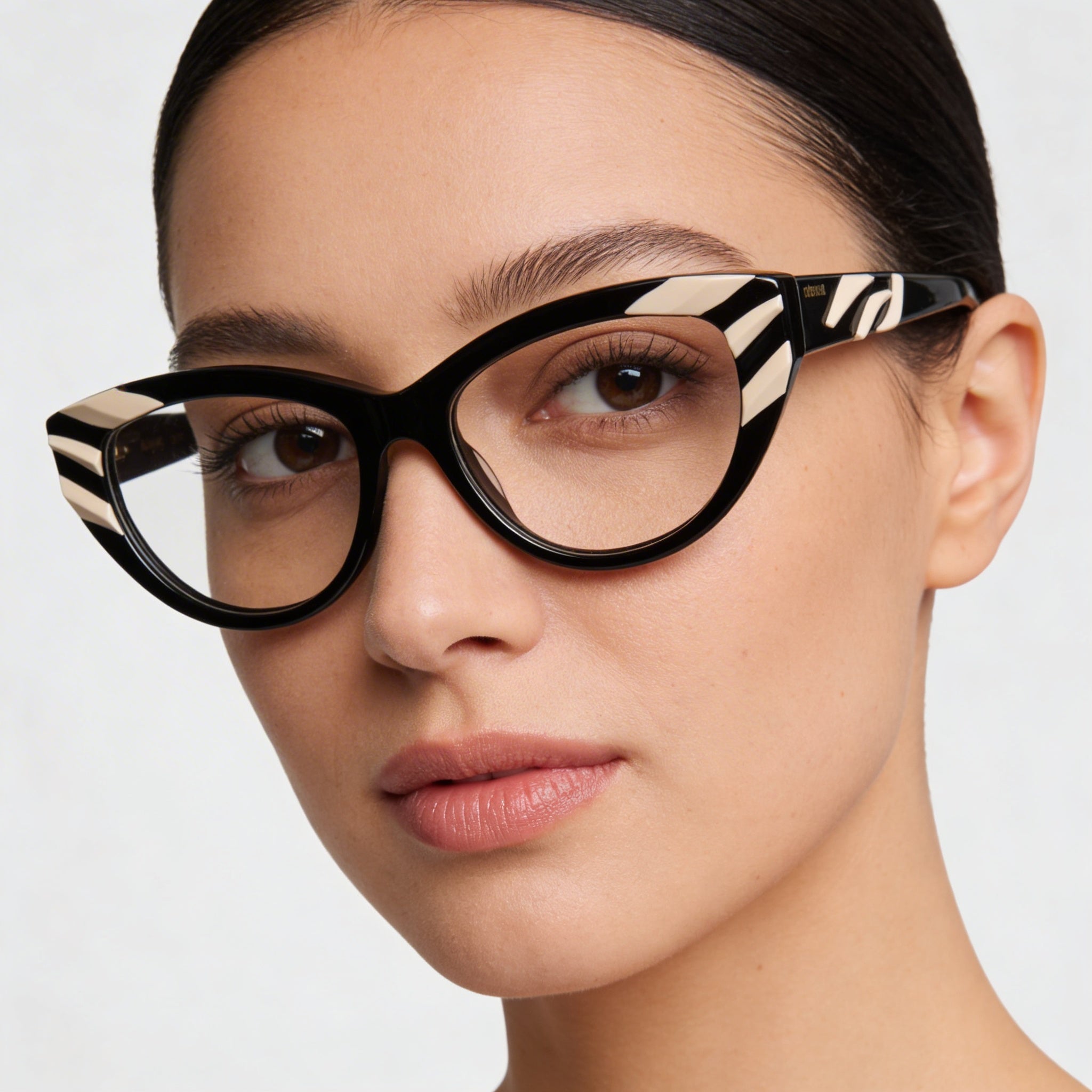 Roberto Cavalli Unisex Women's Eyewear, Acetate Dark Havana Frame, White Lenses, Size 50-18-135, Photo 4