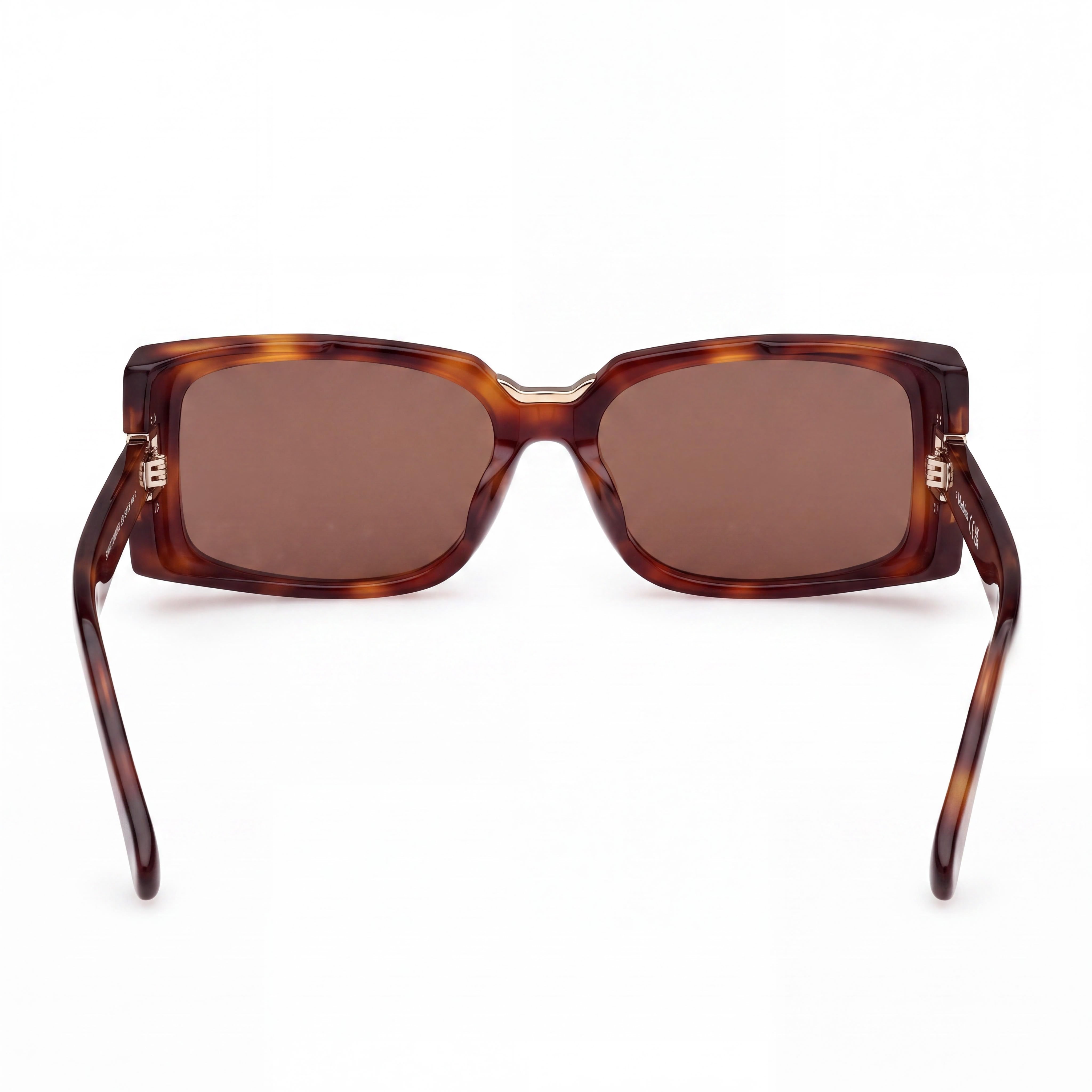 MaxMara MM0159 Women's Acetate Dark Havana Frame Sunglasses with Brown Lenses Size 54-16-140, Photo 3