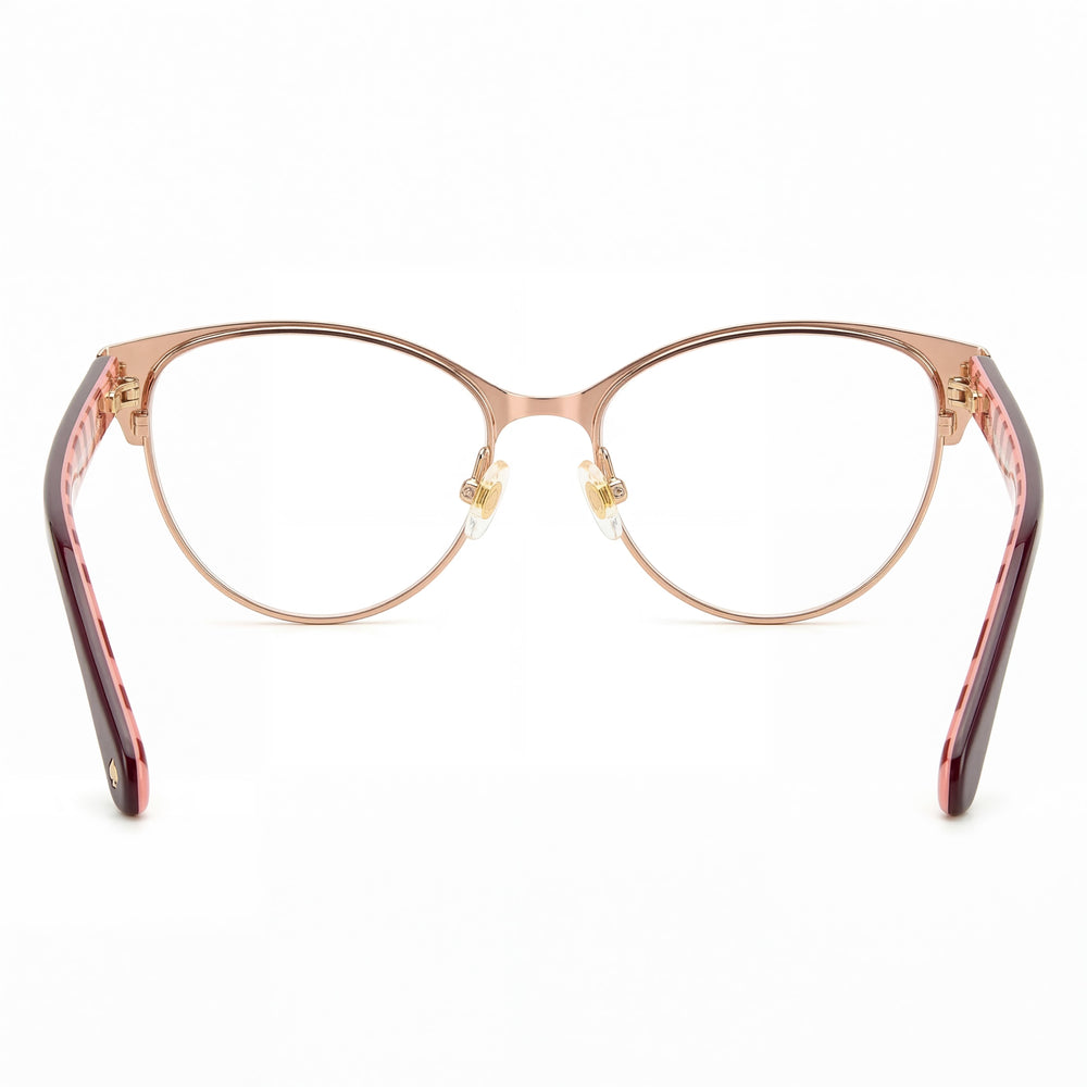 Gafas de sol polarizadas Emelyn de Kate Spade New York para mujer con montura metálica burdeos y lentes burdeos de 52 mm