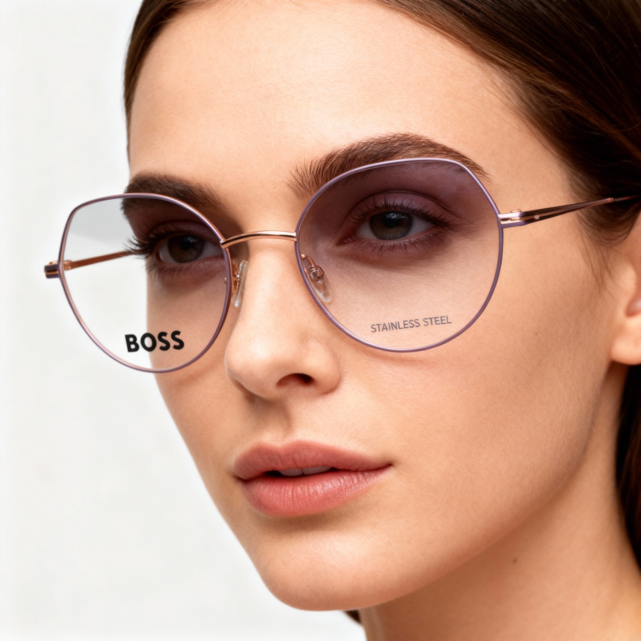 Hugo Boss 1591 Women's Casual Stainless Steel Eyeglasses Hzj Frame Clear Non-Polarized Lenses 51-20-140, Photo 4