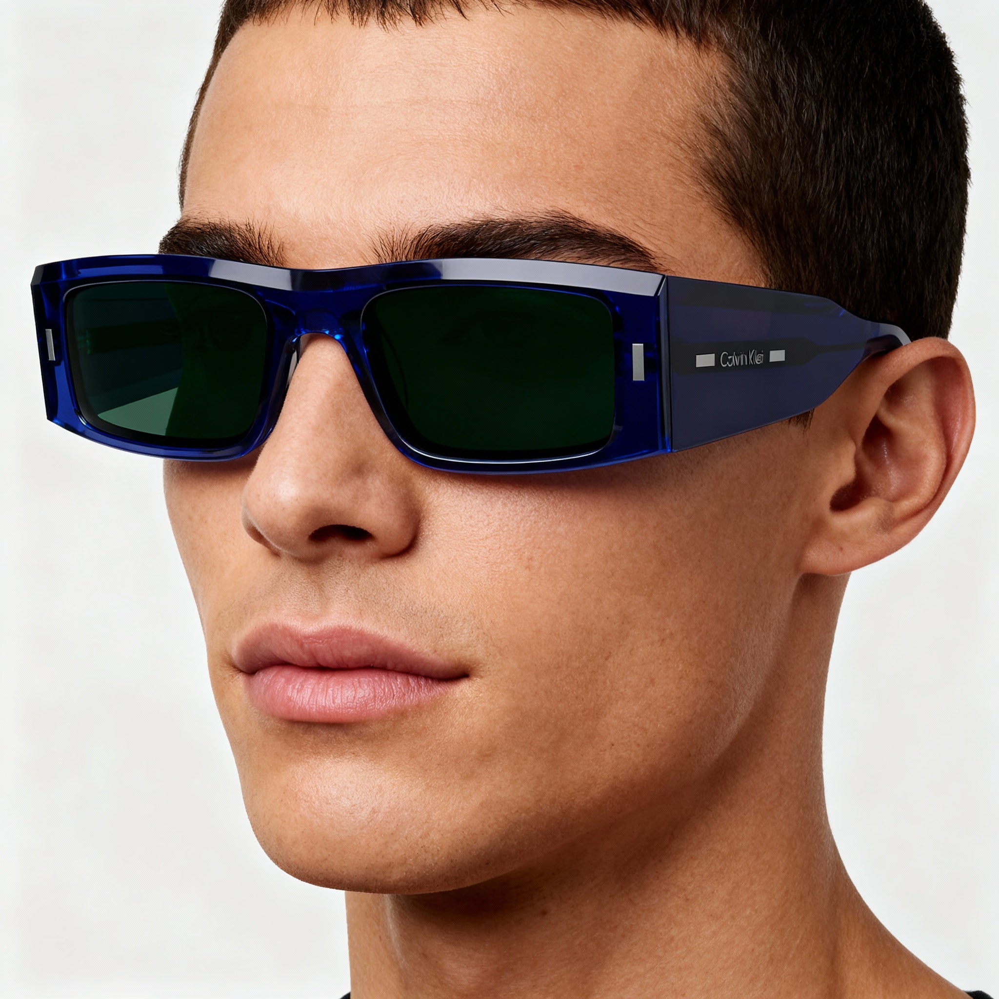 Calvin Klein Ck23537s Unisex Multi-coloured Plastic Frame Sunglasses with Blue Non-Polarized Lenses 52mm, Photo 3