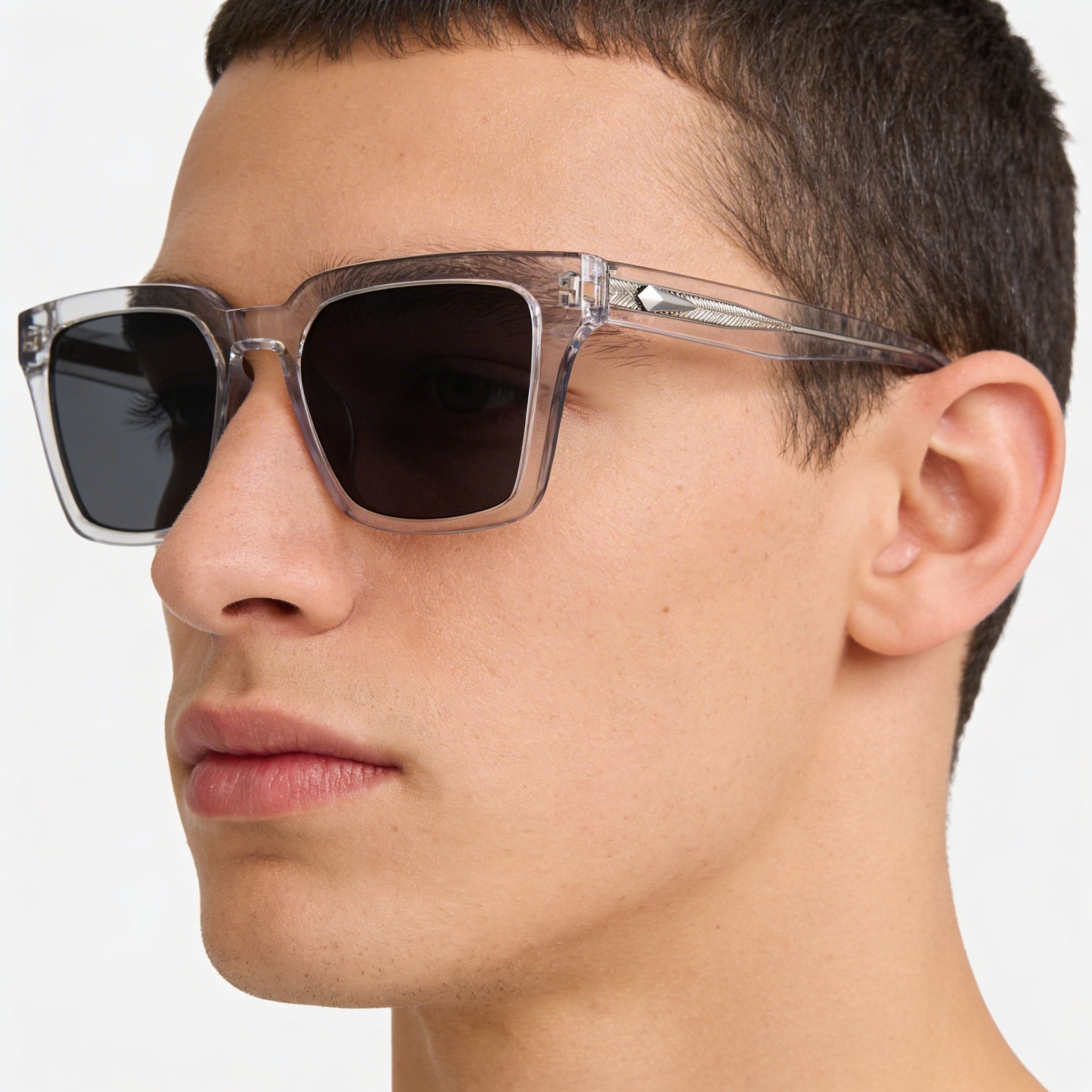 Rag & Bone Casual Men's Crystal Ecological oil Sunglasses with Grey Non-Polarized Lenses 52-19-145mm, Photo 5