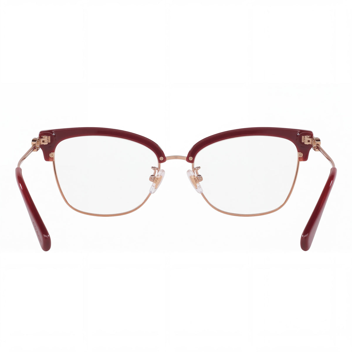 Coach HC5104B Women's Cat Eye Metal Eyeglasses with Clear Lens Burgundy Rose Gold 53mm, Photo 3