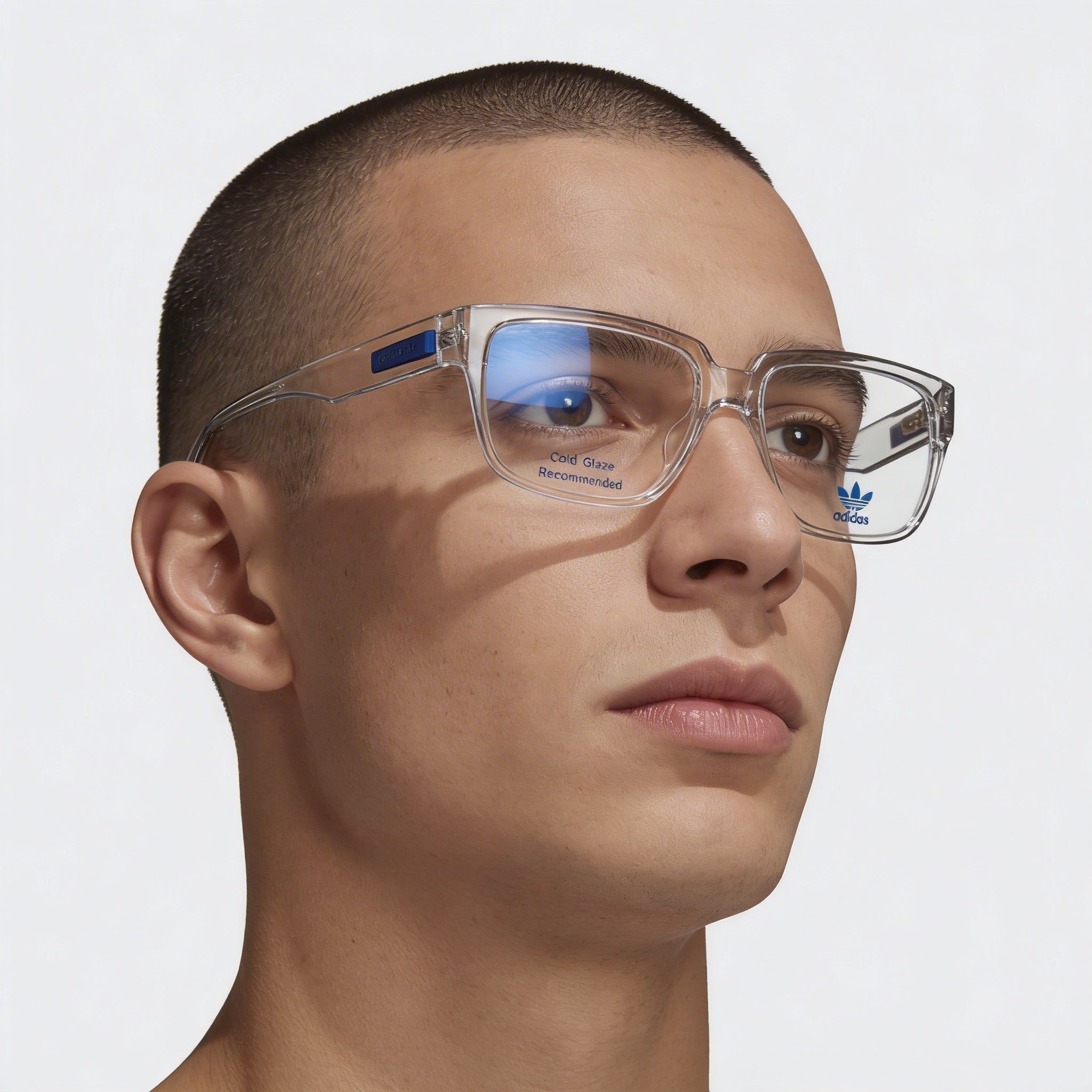 Adidas Originals Modern Men's Clear Plastic Optical Frames with 55mm Lens Width, 16mm Bridge, 140mm Temple Length, Photo 3
