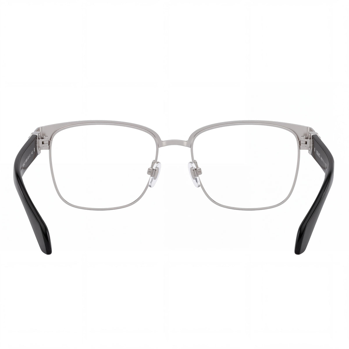 Versace 0ve1306 Unisex Classic Rectangular Metal Eyewear, Silver Frame with Silver Brushed Polycarbonate Lenses, 55mm, Photo 3