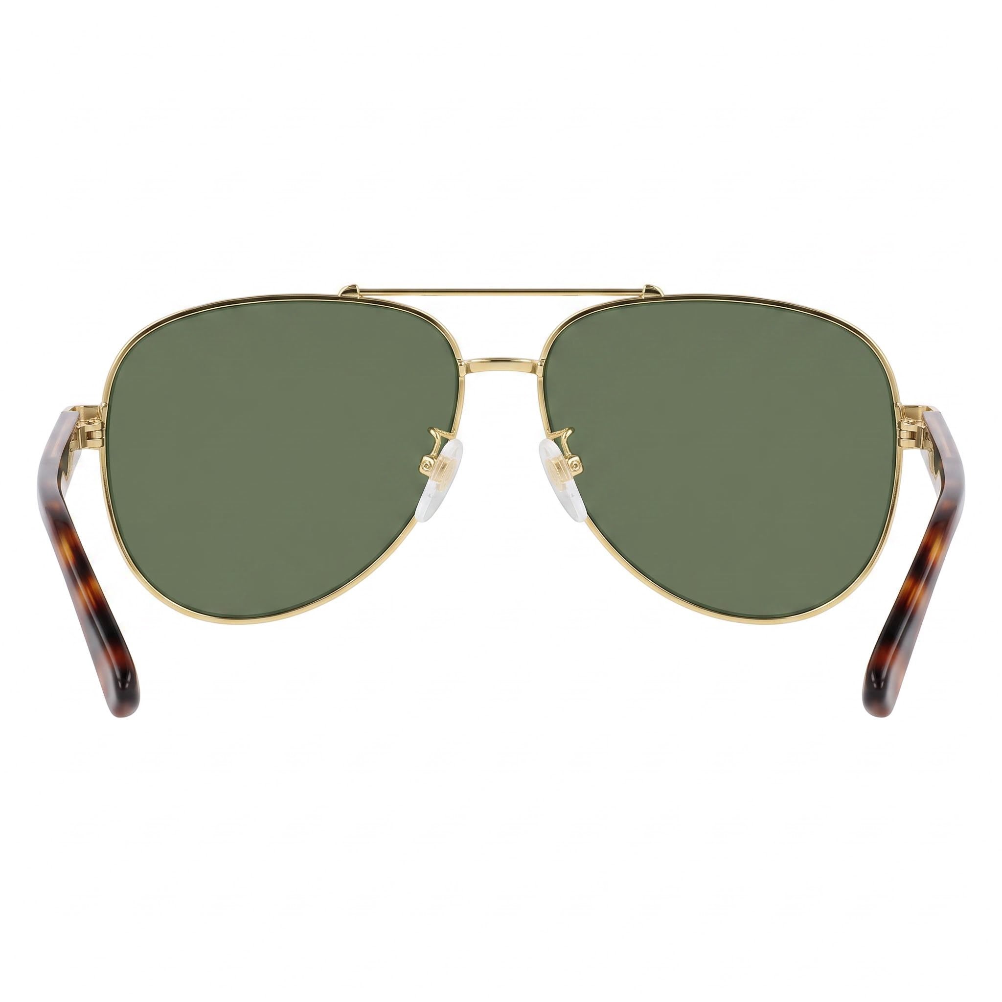 Gucci Aviators Unisex Plastic Sunglasses with UV Protection, Gold Frame, Green Lenses, 63mm Lens Width, Photo 4