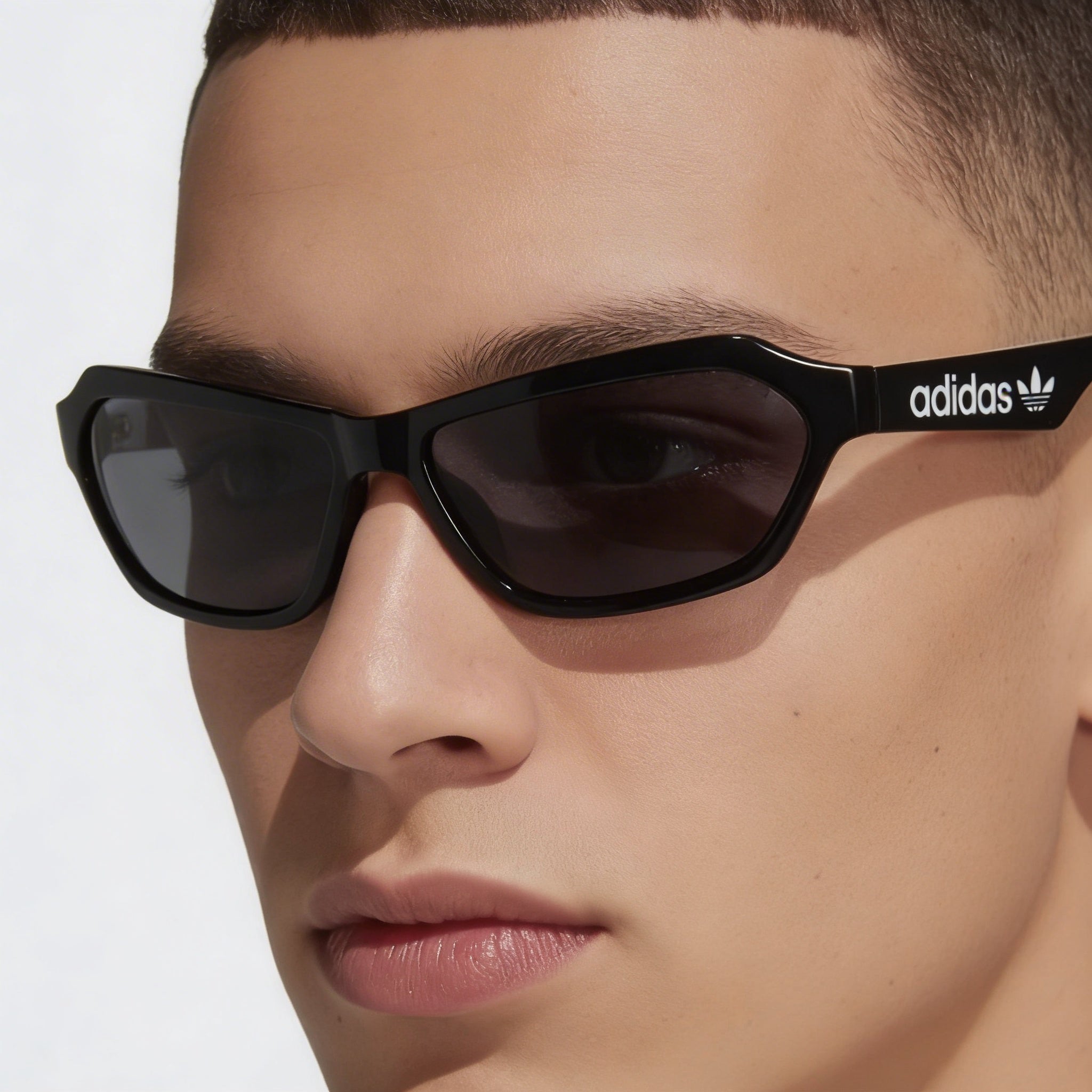 Gafas de sol Adidas Originals Modern Unisex de acetato, color negro brillante y gris, lentes de 58 mm con protección UV, Photo 5