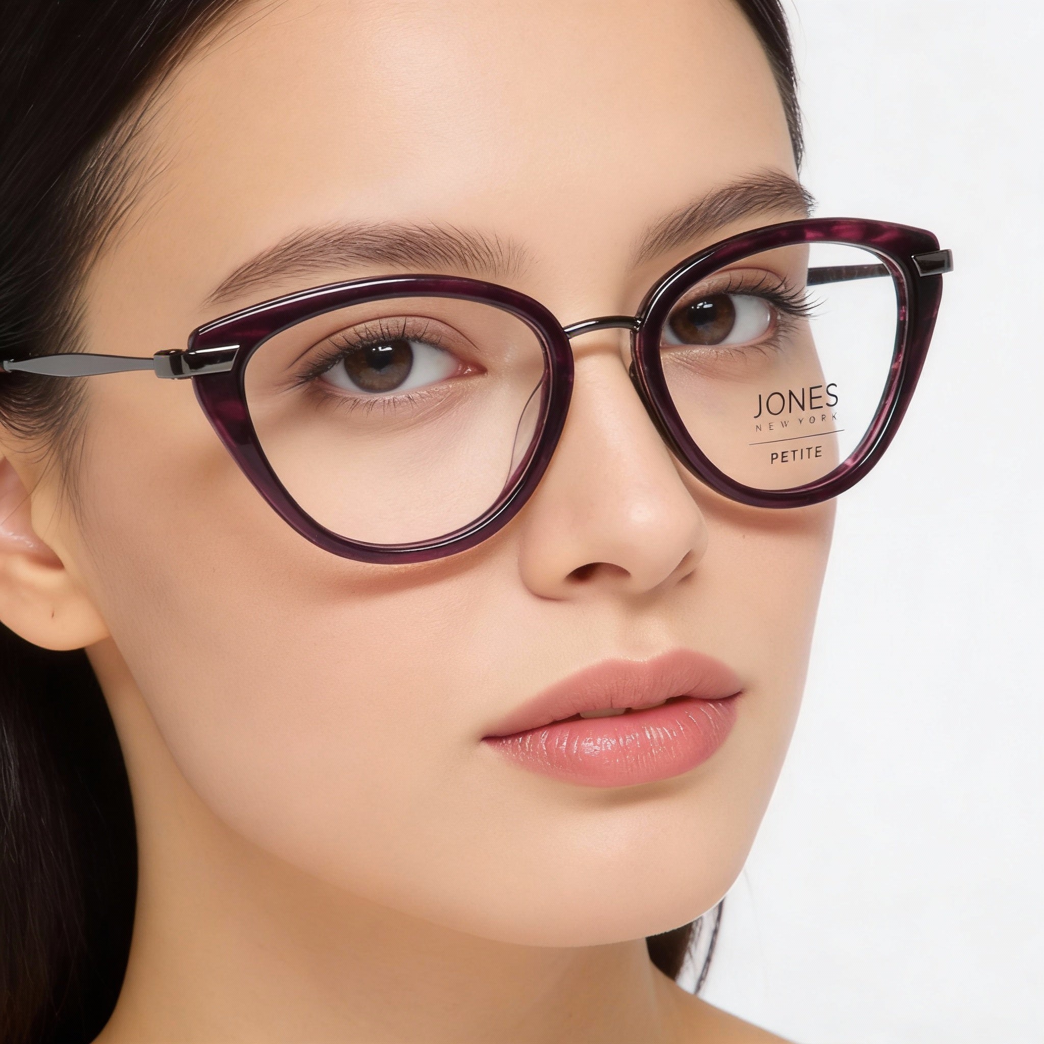 Gafas de sol Jones New York J235 Petite para mujer, de metal, color morado y gris plomo, 49-16-135, Photo 3