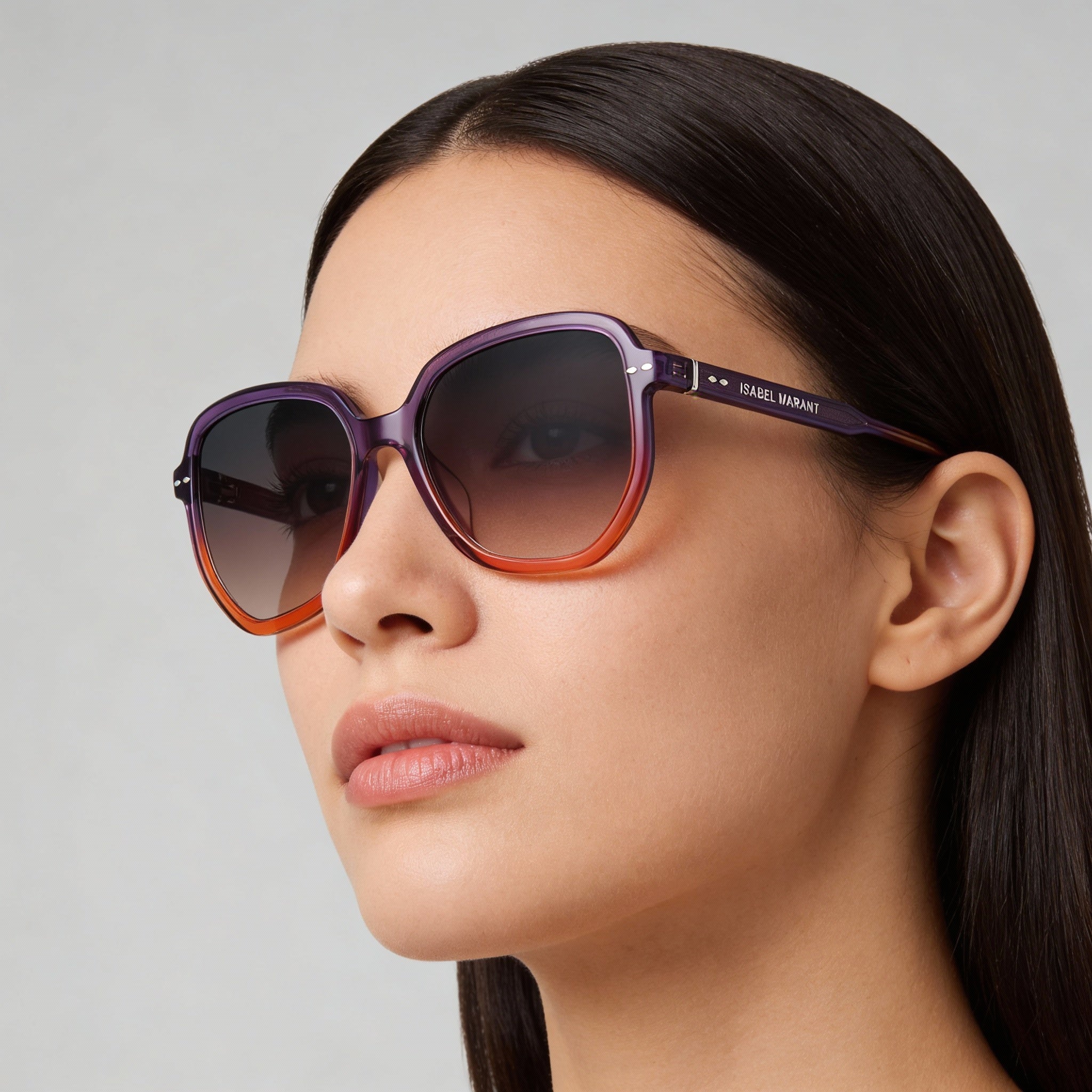 Gafas de sol Isabel Marant Casual Im 0097/G/S para mujer, de acetato, con protección UV, color violeta y naranja, 57 mm, Photo 4