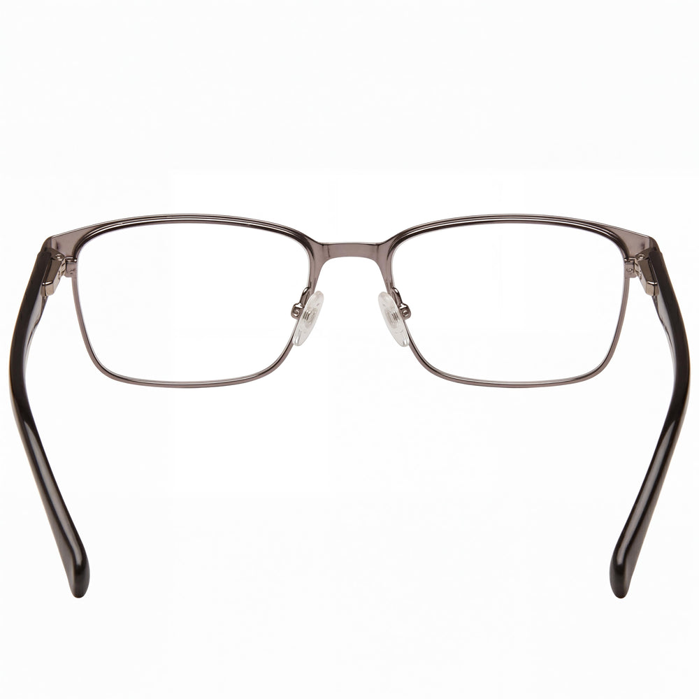 Pierre Cardin Eyewear Unisex Alloy Steel Frame with Dark Ruthenium Finish and Polycarbonate Lenses 56mm