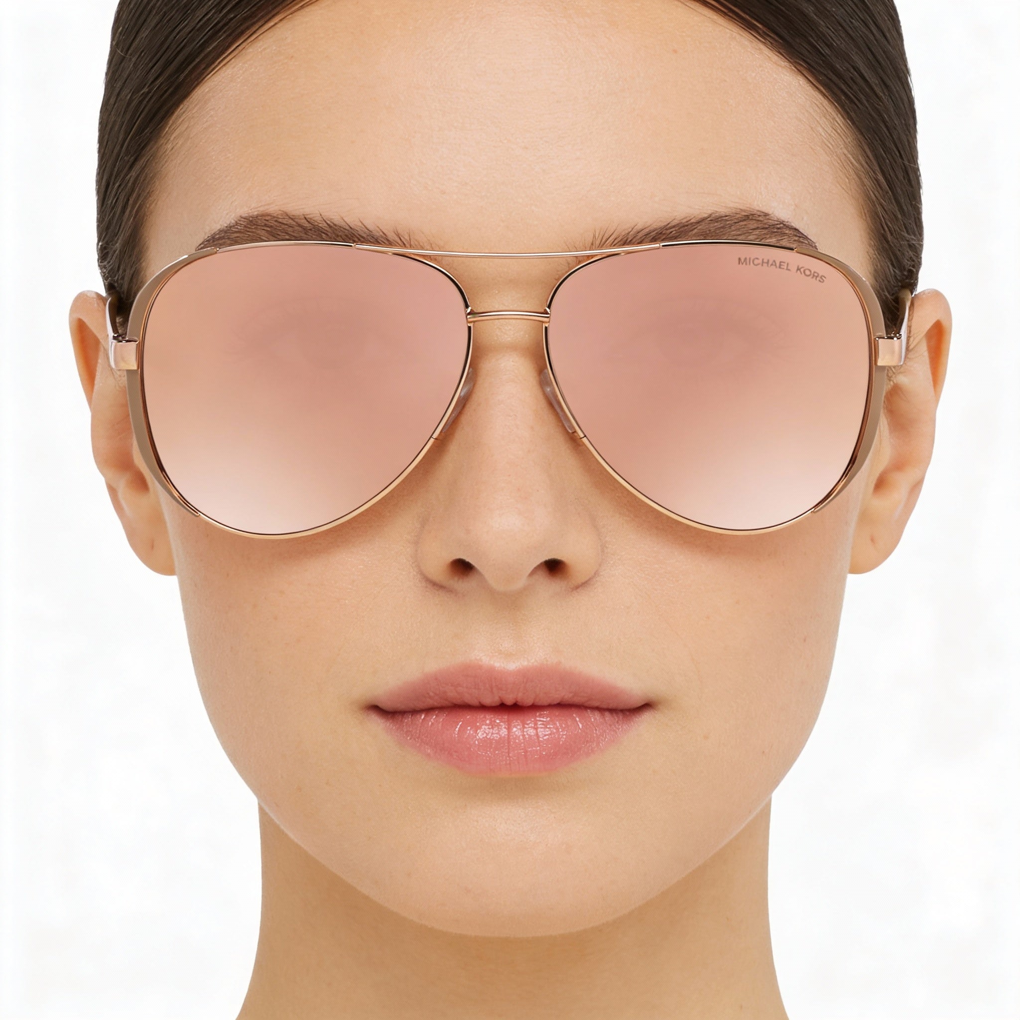 Michael Kors Mk5004 Chelsea Women's Rose Gold Taupe Frame Rose Gold Flash Mirror Lens 59mm UV400 Sunglasses, Photo 5