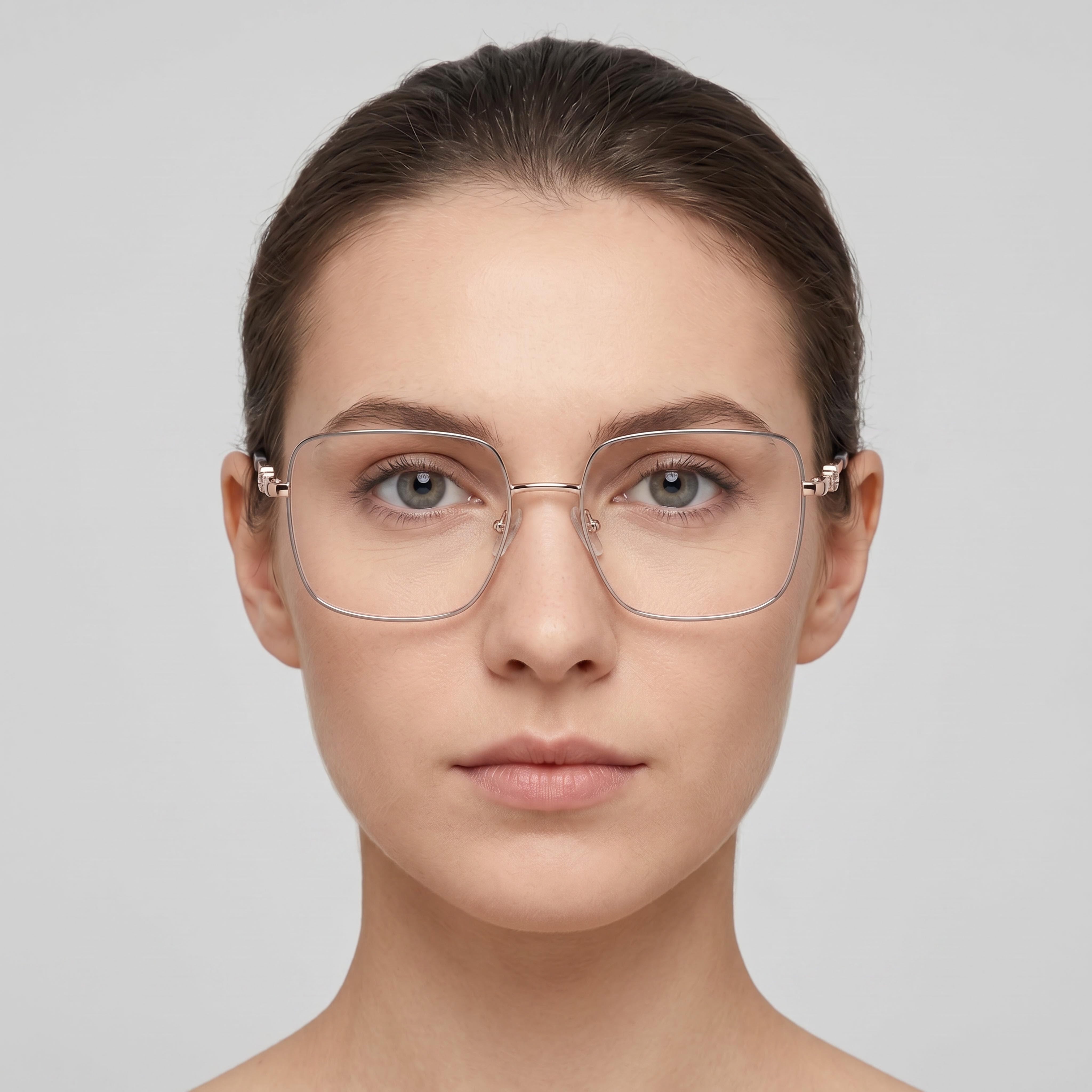 GUESS Gu2953 Women's Shiny Grey Metal Eyewear Frame, Lens Width 140, Bridge Width 17, Temple Length 46, Photo 3