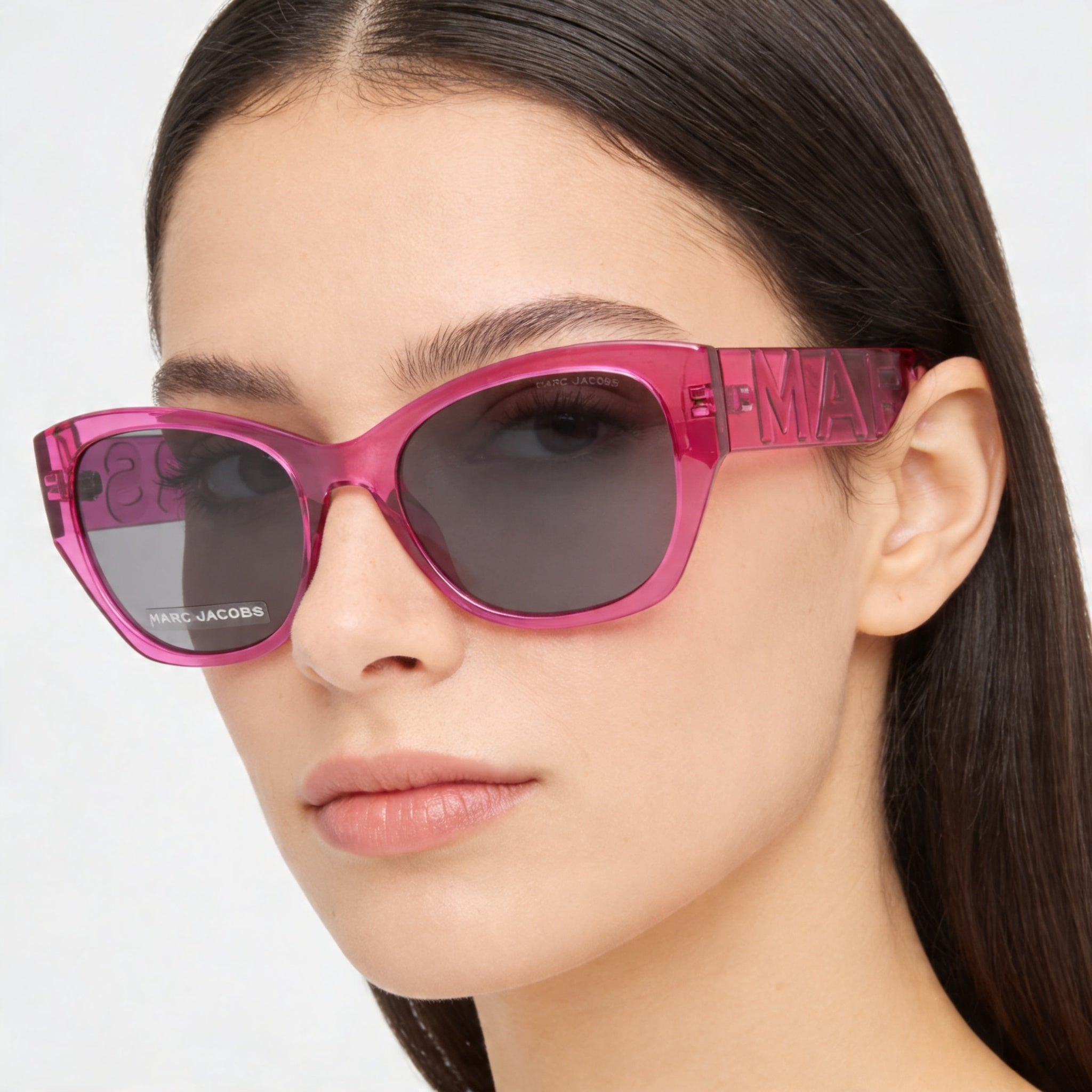 Marc Jacobs Modern Women's Fuchsia Plastic Eyewear with Polycarbonate UV Protective Lenses, 54mm, Photo 3