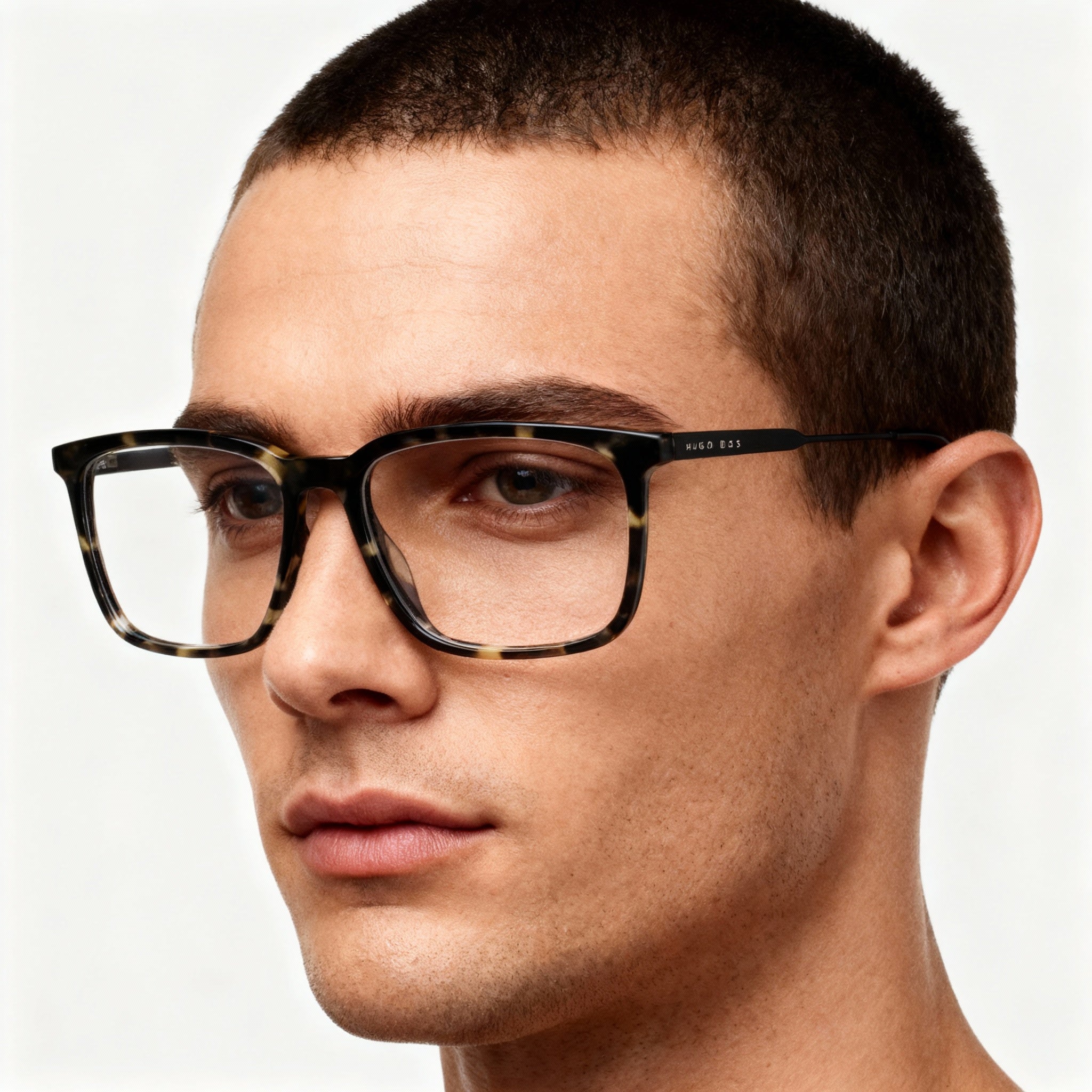 BOSS Boss 0995 Functional Citywear Men's Full Rim Eyeglasses, Acetate/Metal, Black Havana, 54-16-145, Photo 3