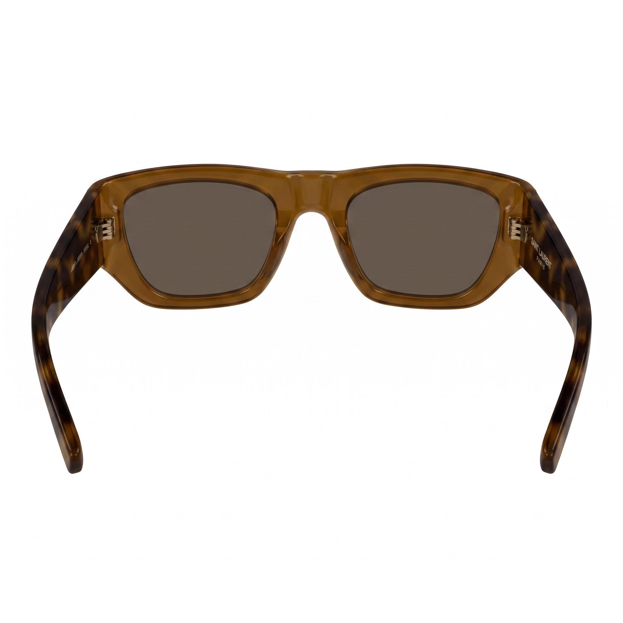 Gafas de sol SAINT LAURENT Retro Glam para mujer, polarizadas, color marrón Havana, lentes negras, 52 mm, Photo 4