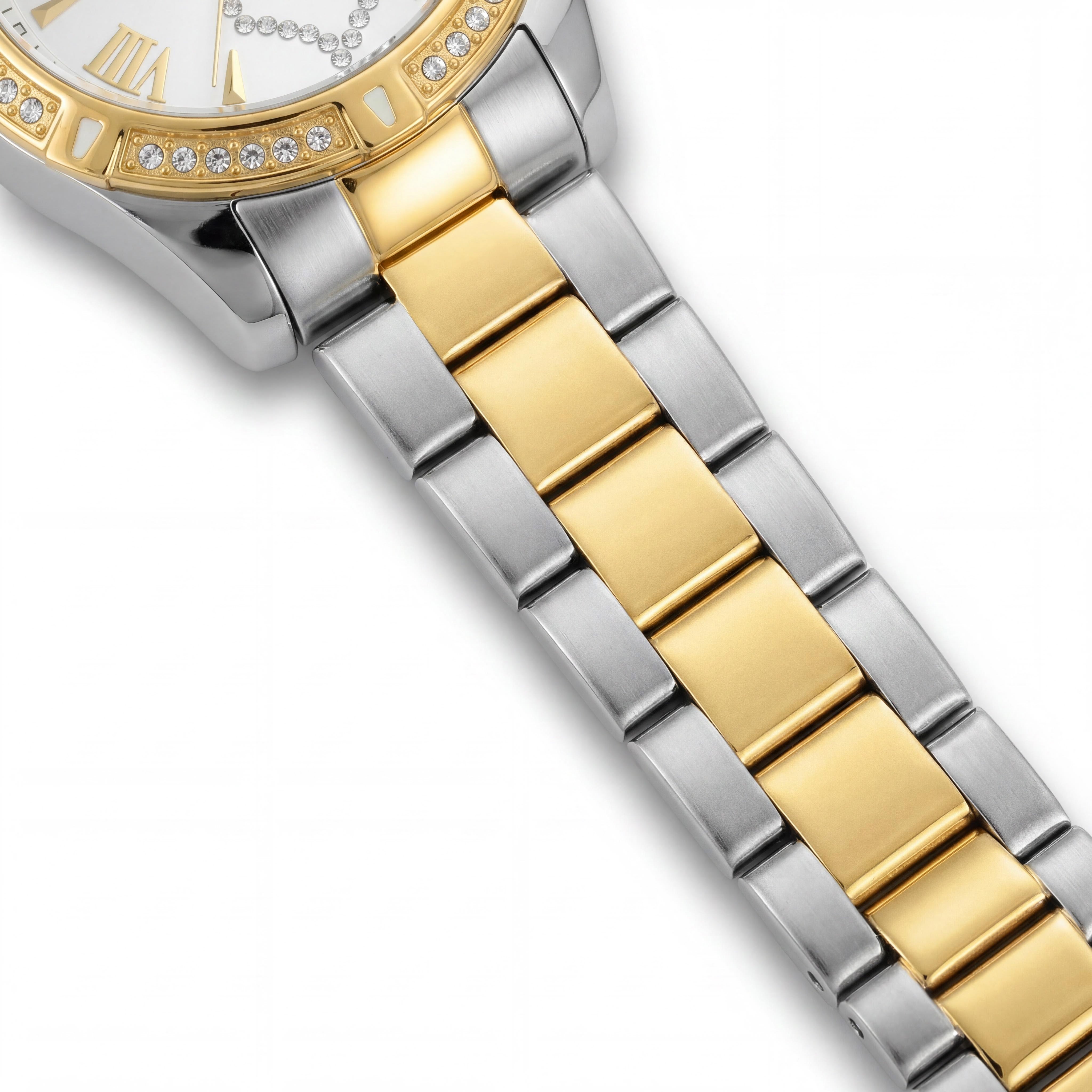 Invicta Women's 21418 Two Tone Stainless Steel Silver Dial Crystal Accented Bezel 34.5mm Water Resistant Watch, Photo 3