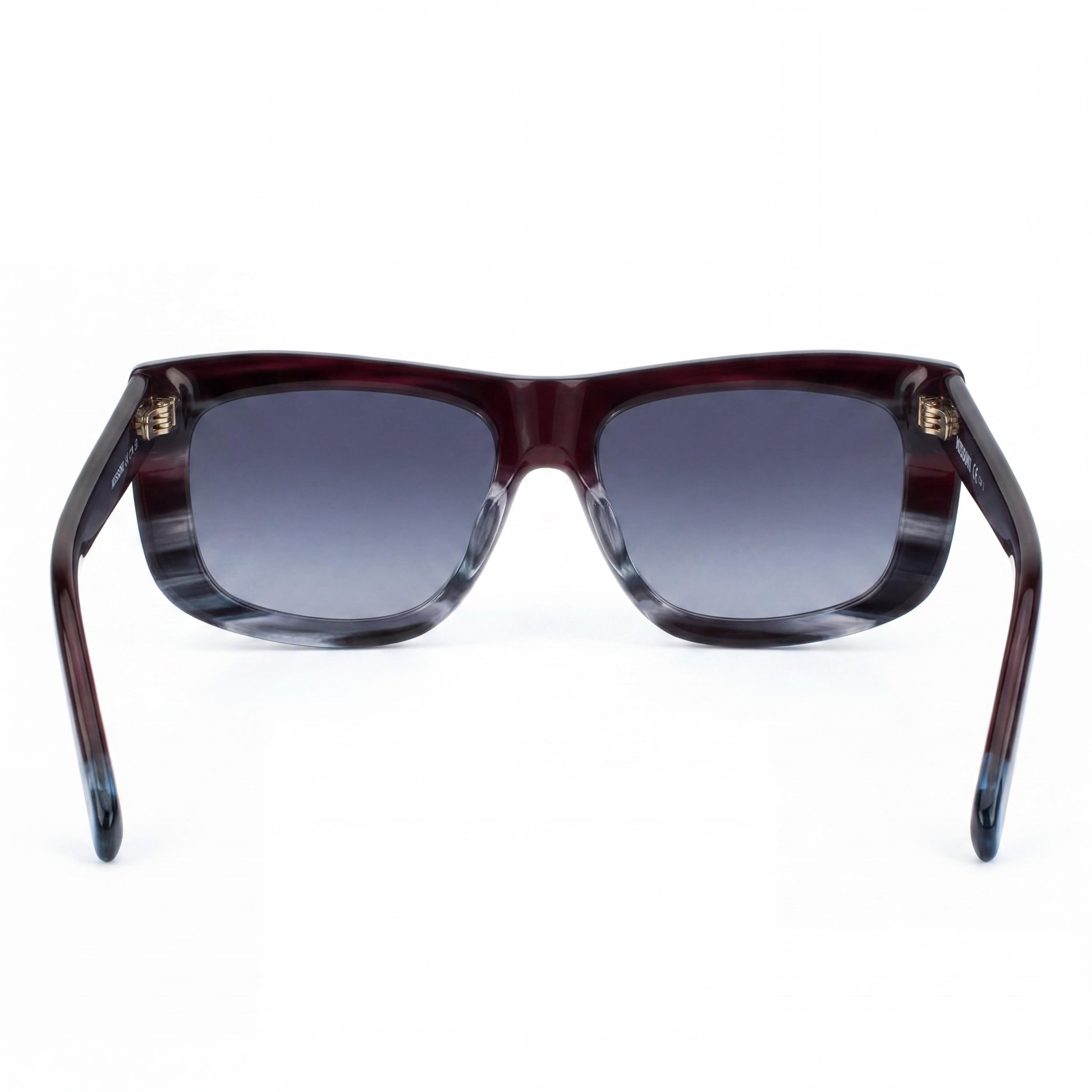 Gafas de sol Missoni Modern Mis 0111/s para mujer, montura de acetato azul violeta con lentes de cuerno de piscina azul, protección UV, 56 mm, Photo 3