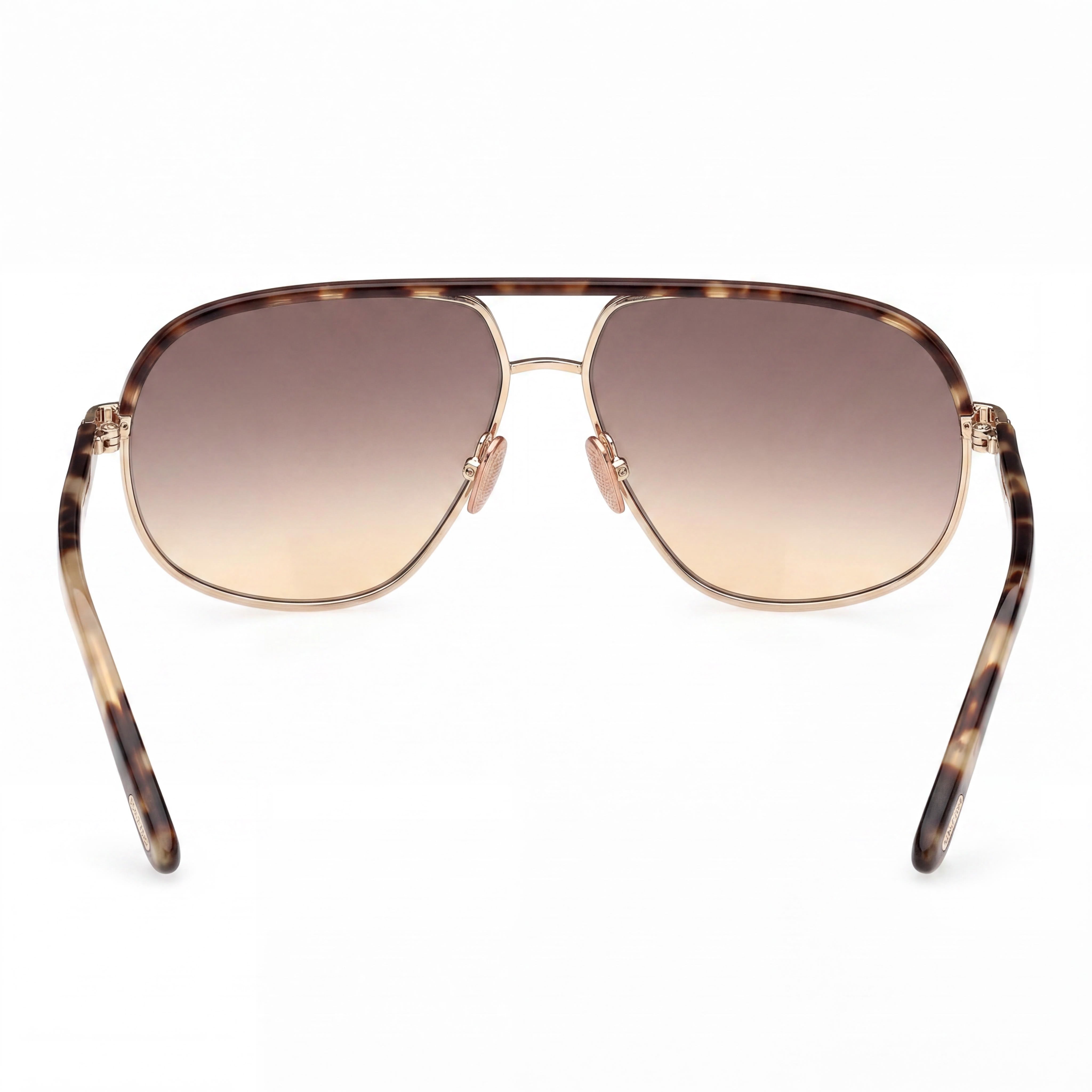 Gafas de sol unisex Tom Ford MAXWELL FT 1019 de metal, color oro rosa, marrón, degradado, 59-13-140 mm, Photo 3