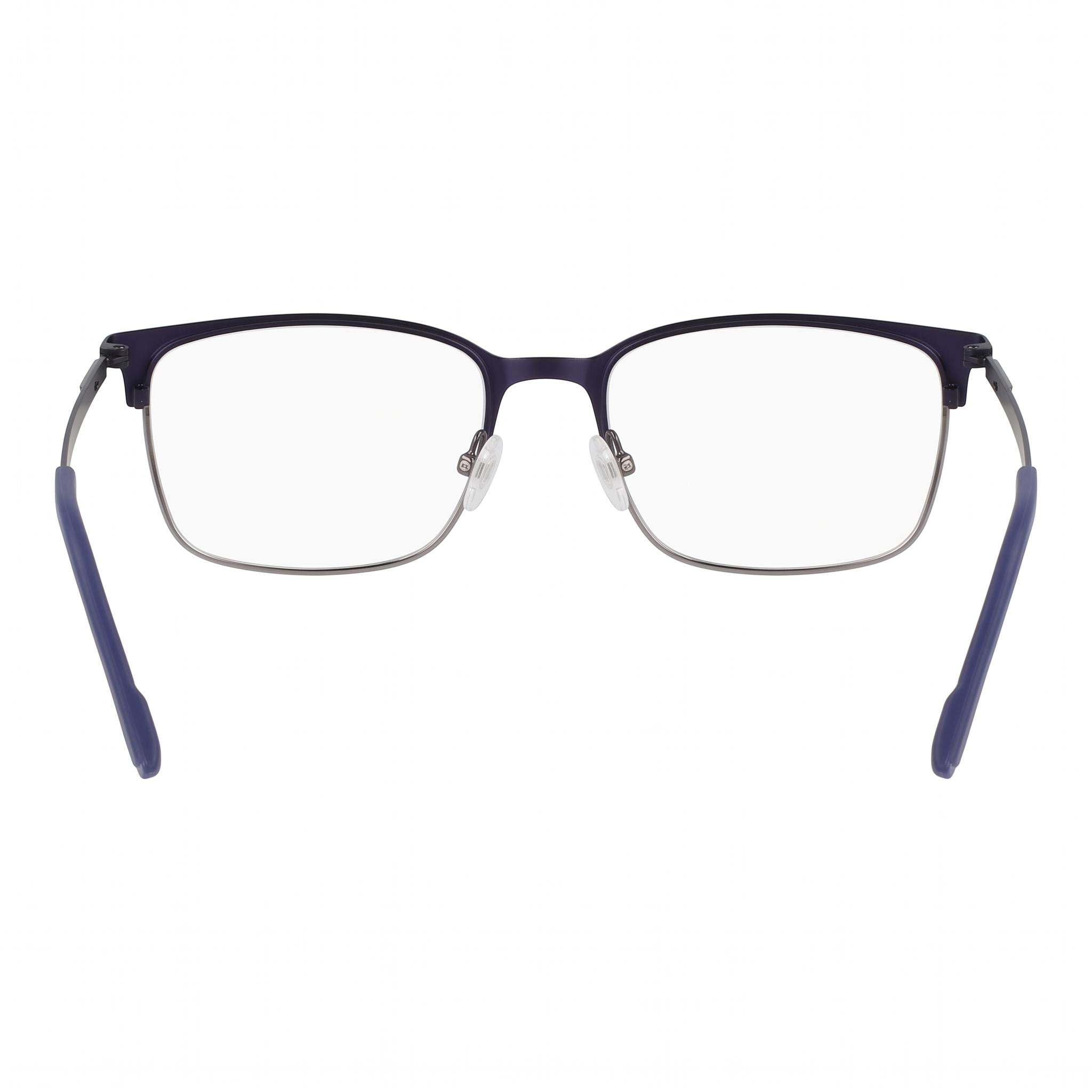 Flexon E1147 Unisex Acetate Eyeglasses with Matte Navy/Gunmetal Frame, featuring 55mm Lens Width, Photo 3