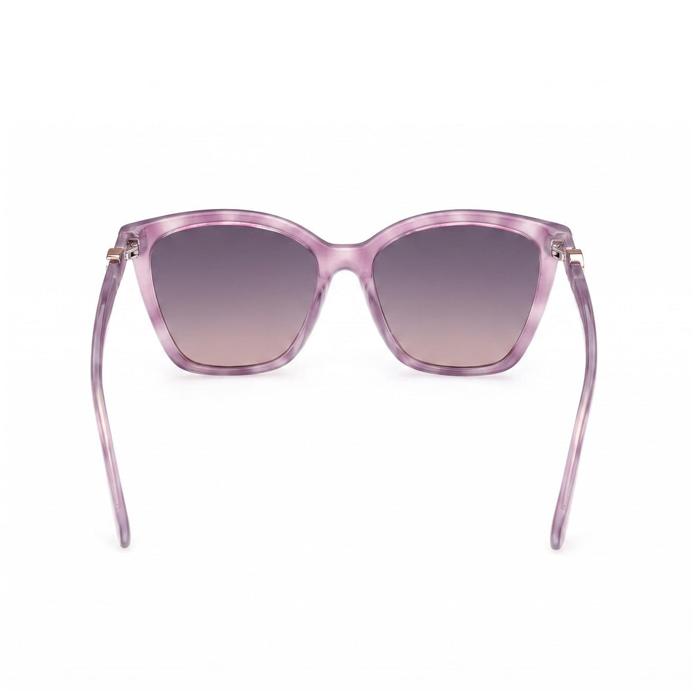 GUESS Gu00191 Gafas de sol de mujer violeta Habana, lentes de espejo degradadas violeta, UV 400, 56 mm